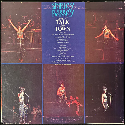 SHIRLEY BASSEY - LIVE AT TALK OF THE TOWN (USED VINYL 1974 JAPAN M-/EX+)