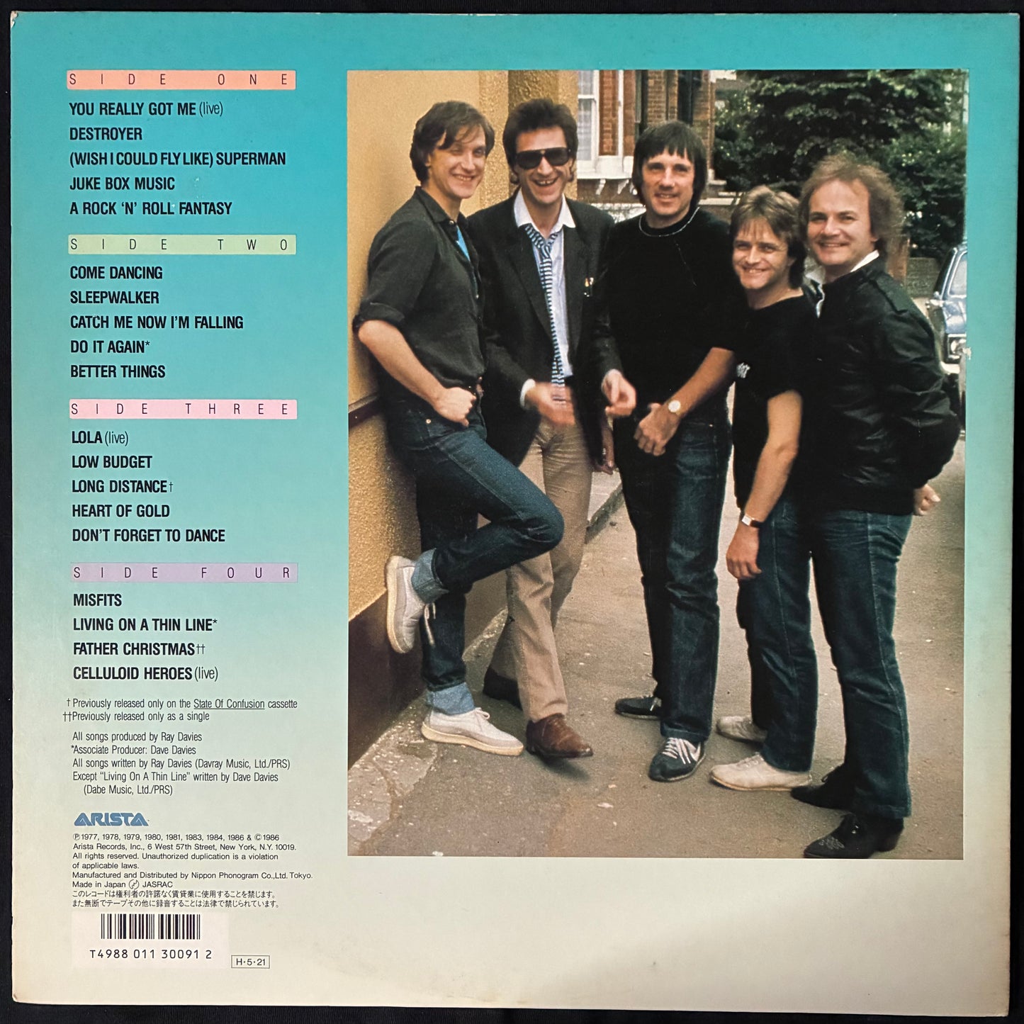KINKS - COME DANCING WITH THE KINKS : THE BEST OF THE KINKS 1977-1986 (2LP) (USED VINYL 1986 JAPAN M-/EX)
