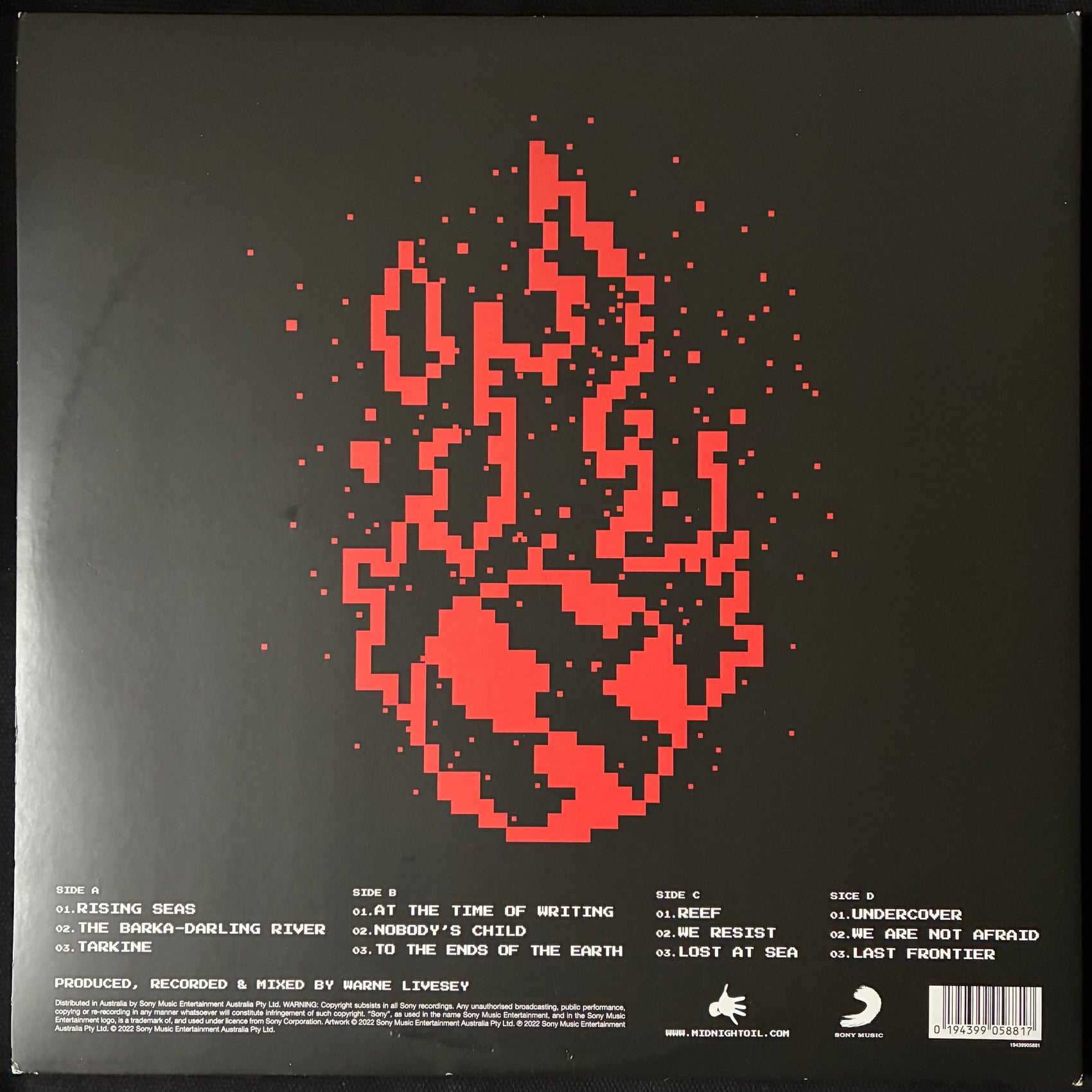 MIDNIGHT OIL - RESIST (2LP) (RED COLOURED) (USED VINYL 2022 AUS M-/M-)