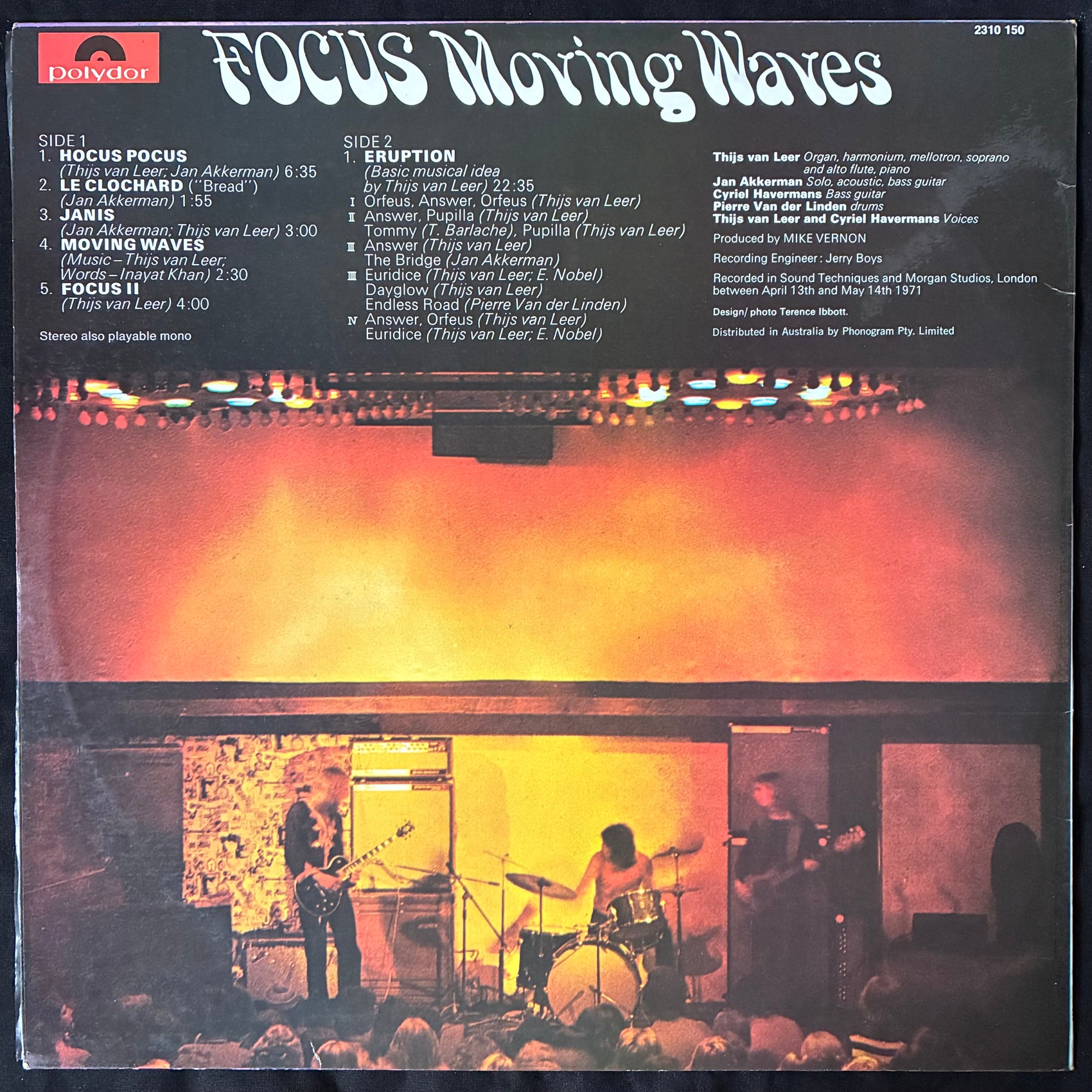 FOCUS - MOVING WAVES (USED VINYL 1973 AUS EX/EX+)