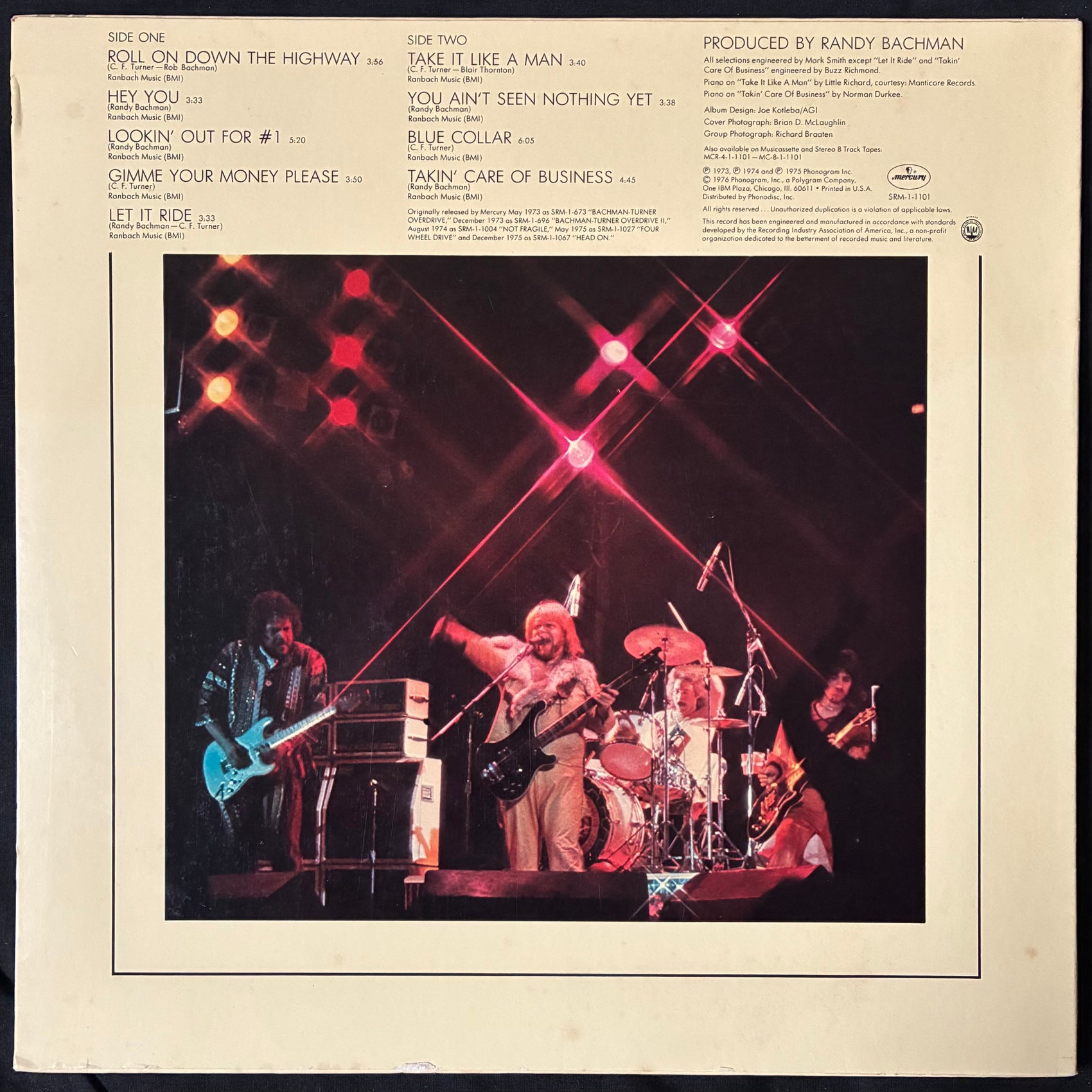 BACHMAN-TURNER OVERDRIVE - BEST OF B.T.O. (SO FAR) (USED VINYL 1976 US EX+/EX+)