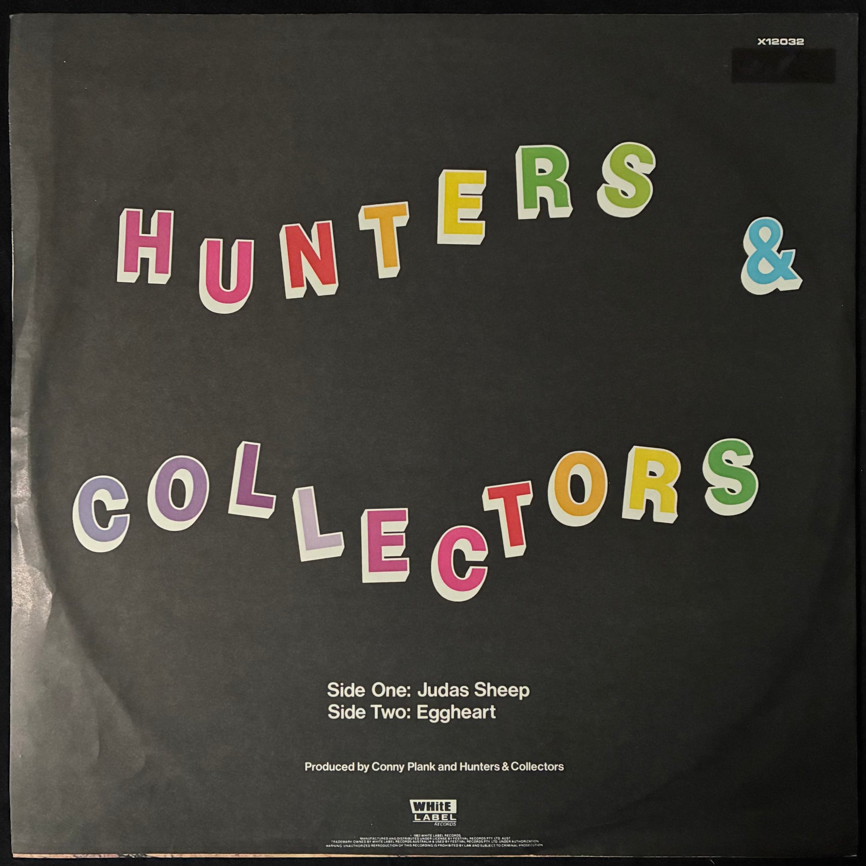 HUNTERS & COLLECTORS - JUDAS SHEEP (12") (USED VINYL 1983 AUS M-/M-)