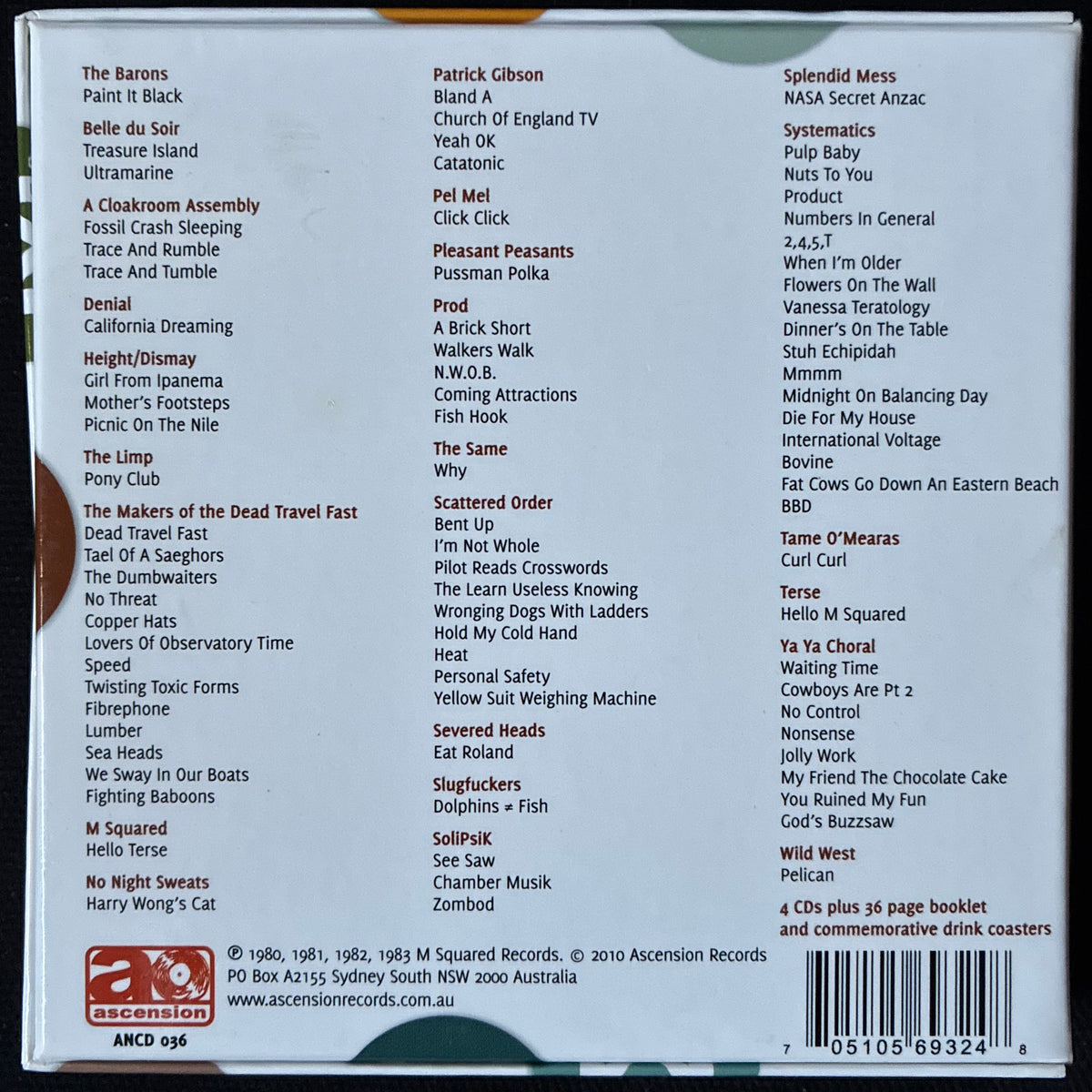 VARIOUS ARTISTS - TERRACE INDUSTRY : M SQUARED BOX 1980-1983 (4CD BOX SET) (USED CD 2004 UK M-/M-)