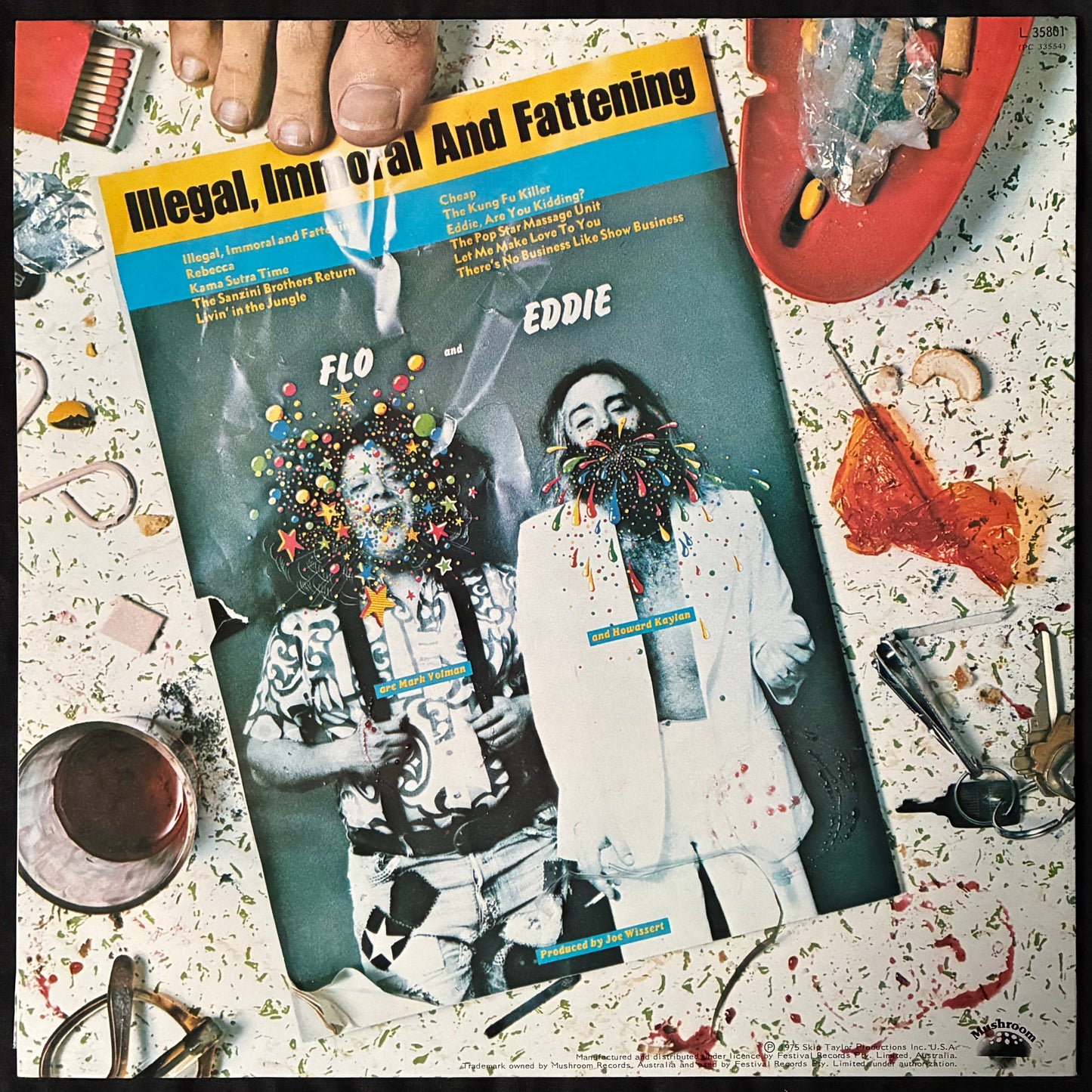 FLO & EDDIE - ILLEGAL IMMORAL AND FATTENING (USED VINYL 1975 AUS M-/M-)