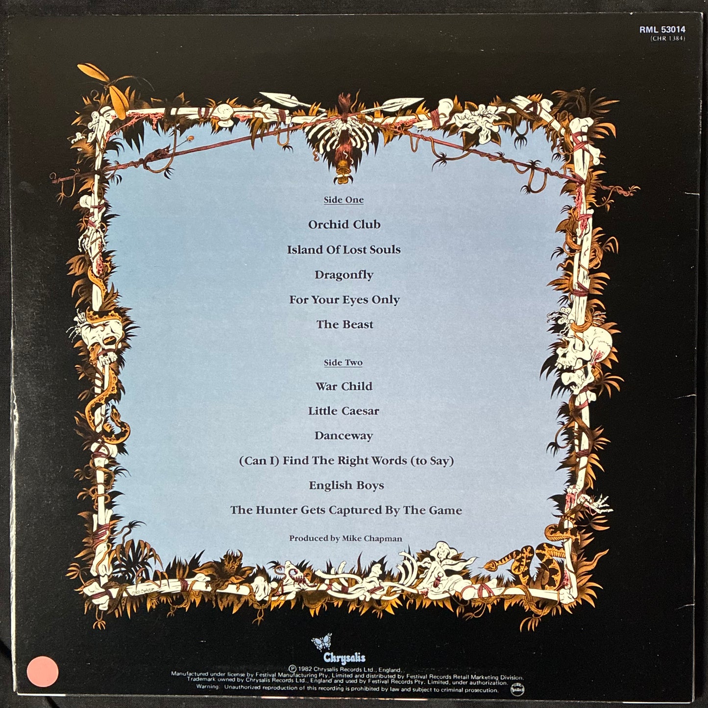 BLONDIE - HUNTER (FIRST PRESSING) (USED VINYL 1982 AUS M-/EX+)