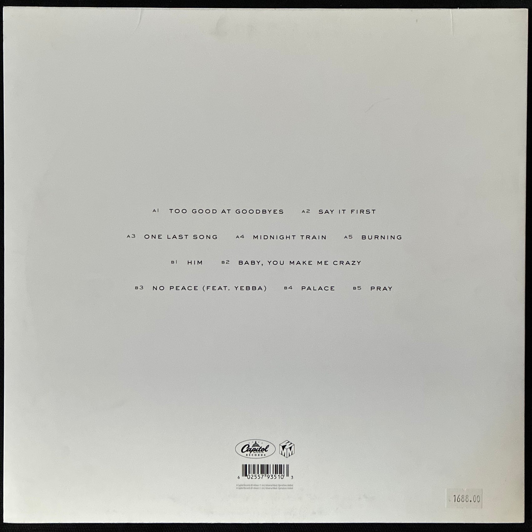 SAM SMITH - THE THRILL OF IT ALL (WHITE COLOURED) (USED VINYL 2017 M-/M-)