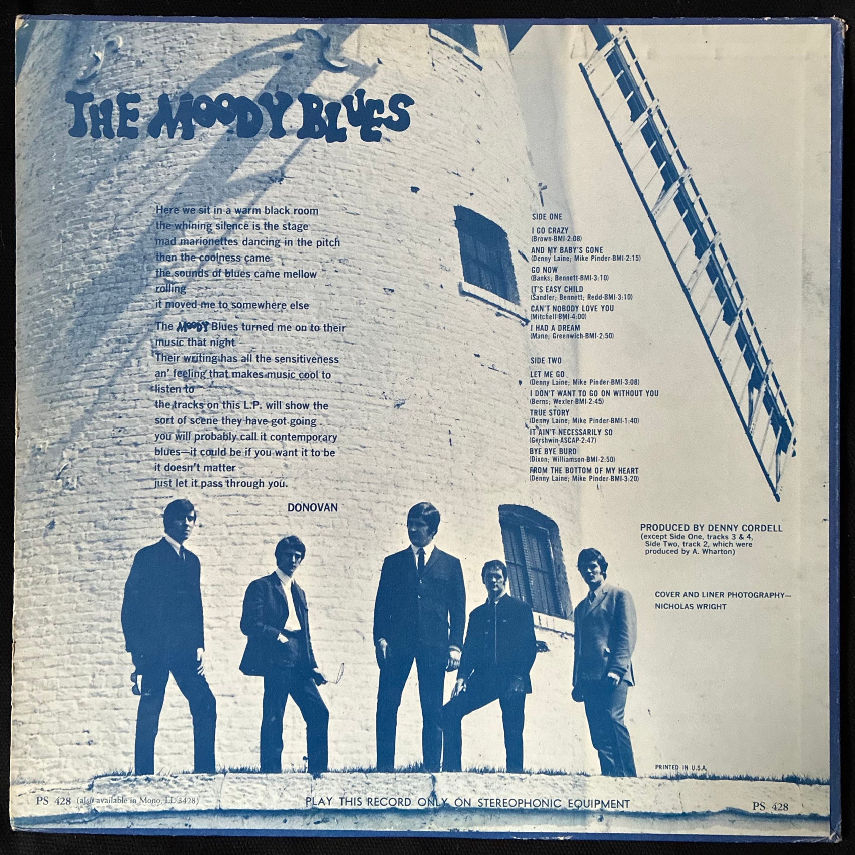 MOODY BLUES - GO NOW: THE MOODY BLUES #1 (USED VINYL 1970 US M-/EX)