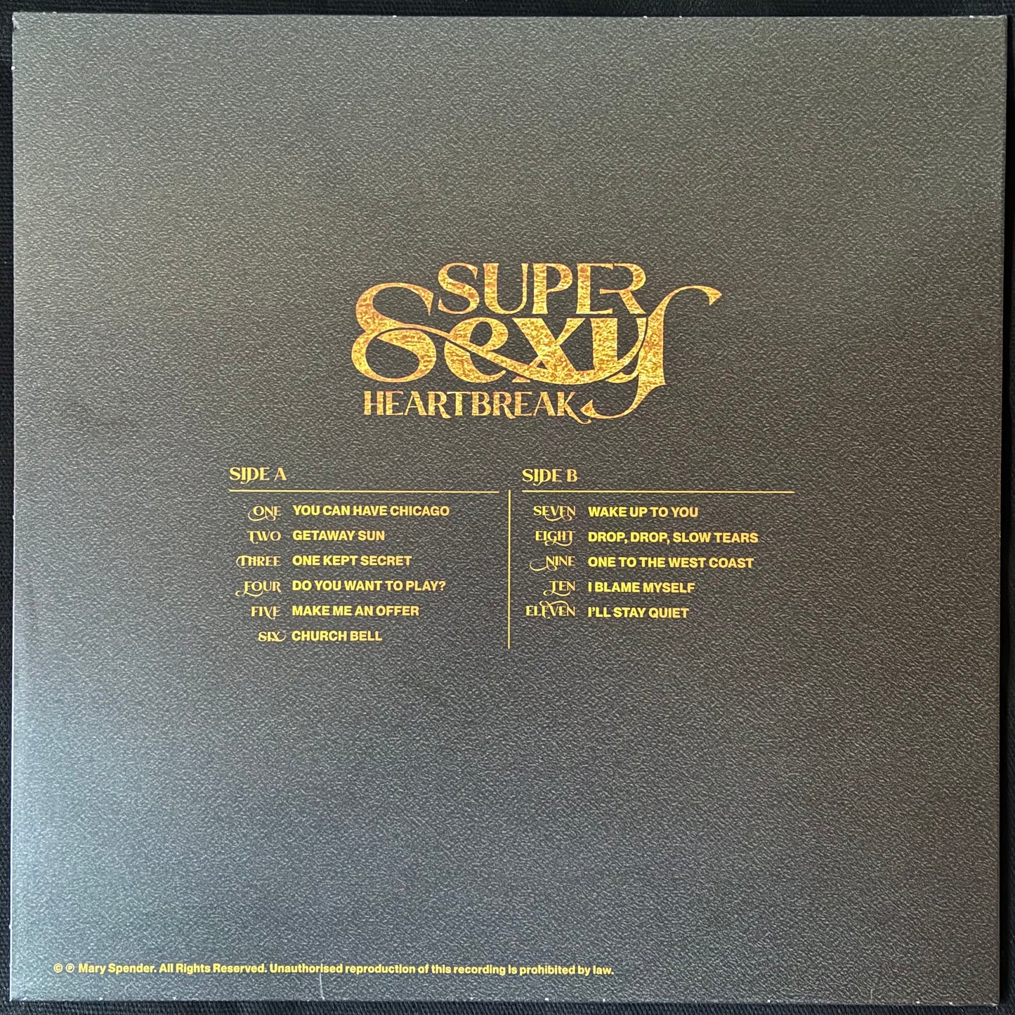 MARY SPENDER - SUPER SEXY HEARTBREAK (USED VINYL 2024 UK EX/M-)