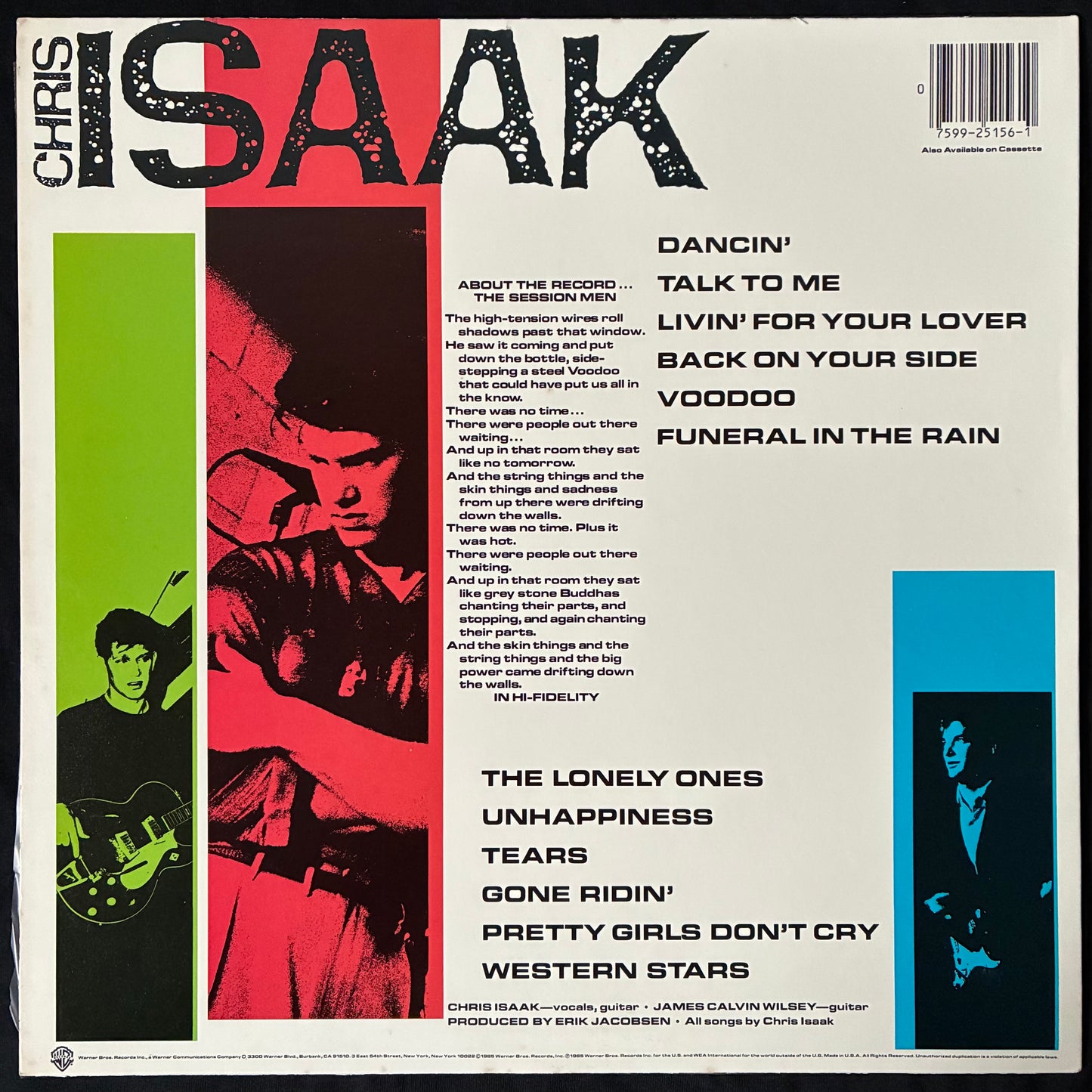 CHRIS ISAAK - SILVERTONE (FIRST PRESSING) (USED VINYL 1985 US M-/M-)