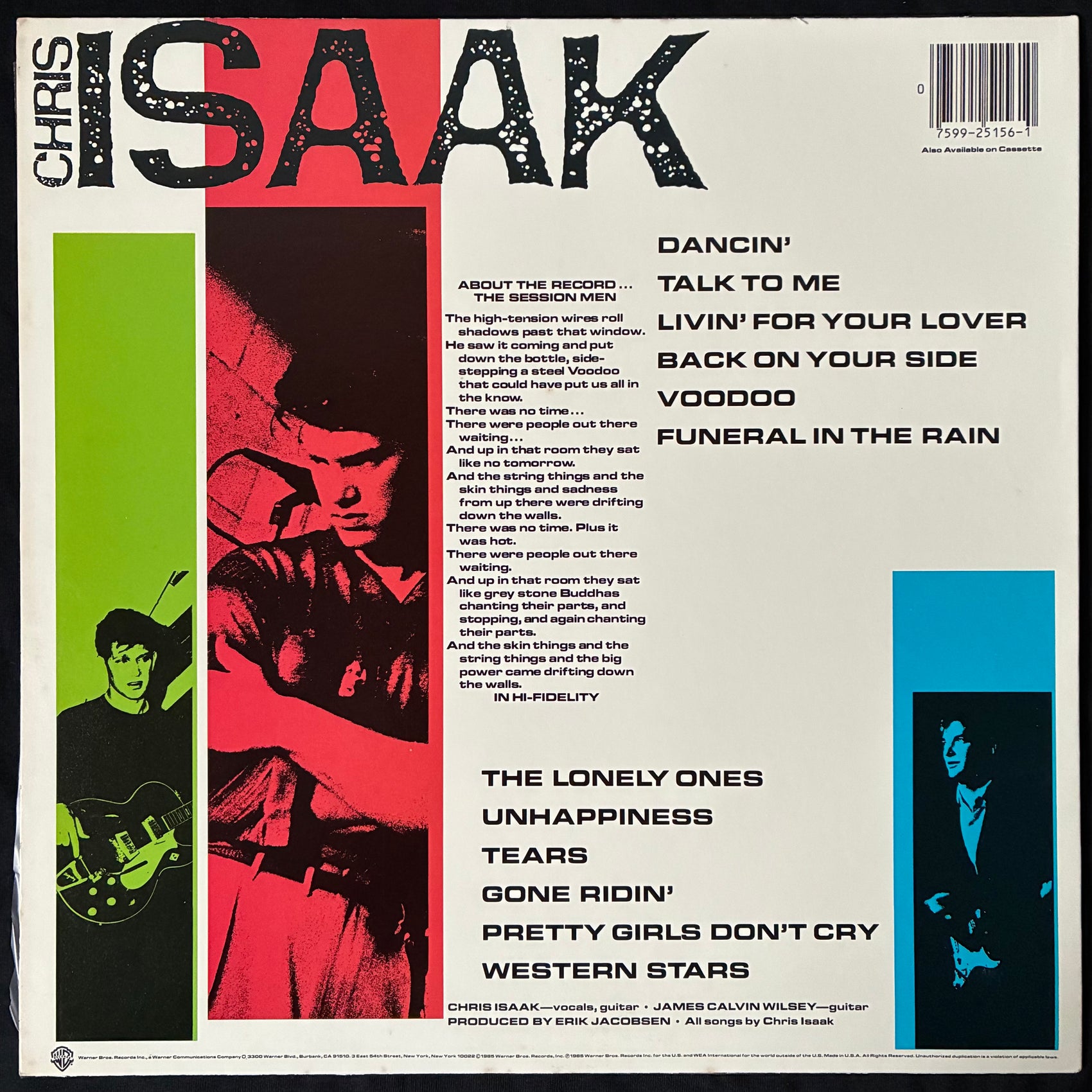 CHRIS ISAAK - SILVERTONE (FIRST PRESSING) (USED VINYL 1985 US M-/M-)