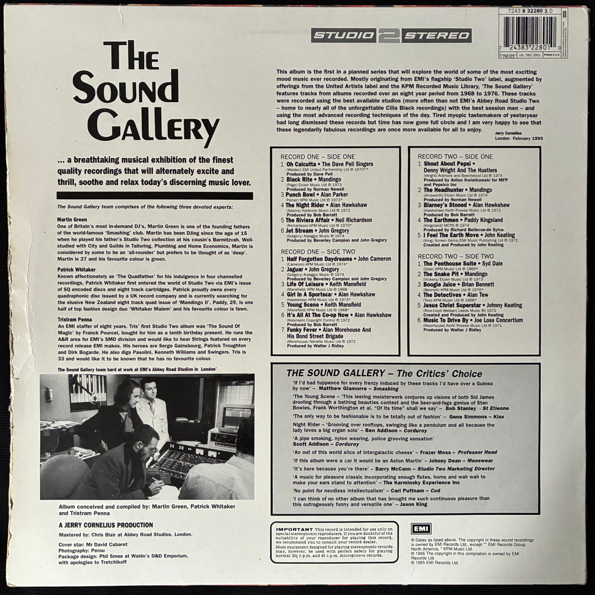 VARIOUS ARTISTS - THE SOUND GALLERY (2LP) (USED VINYL 1995 UK EX+/VG)