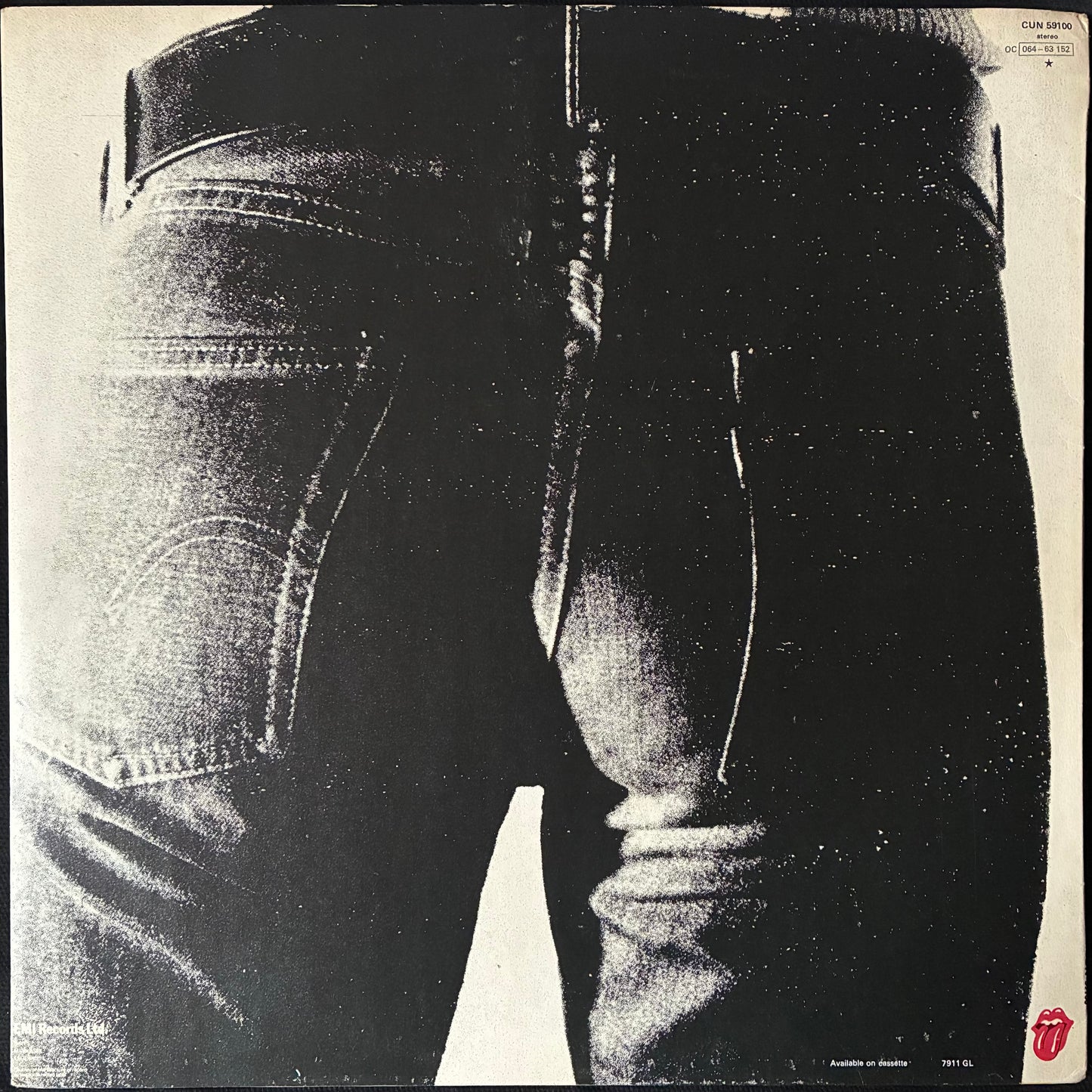 ROLLING STONES - STICKY FINGERS (WARHOL ZIPPER SLEEVE) (USED VINYL 1979 UK M-/EX+)