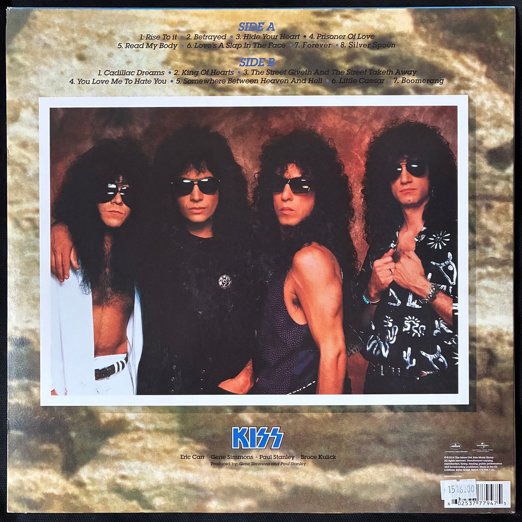 KISS - HOT IN THE SHADE (SIGNED BY GENE SIMMONS & BRUCE KULICK) (USED VINYL 2014 EU EX+/M-)