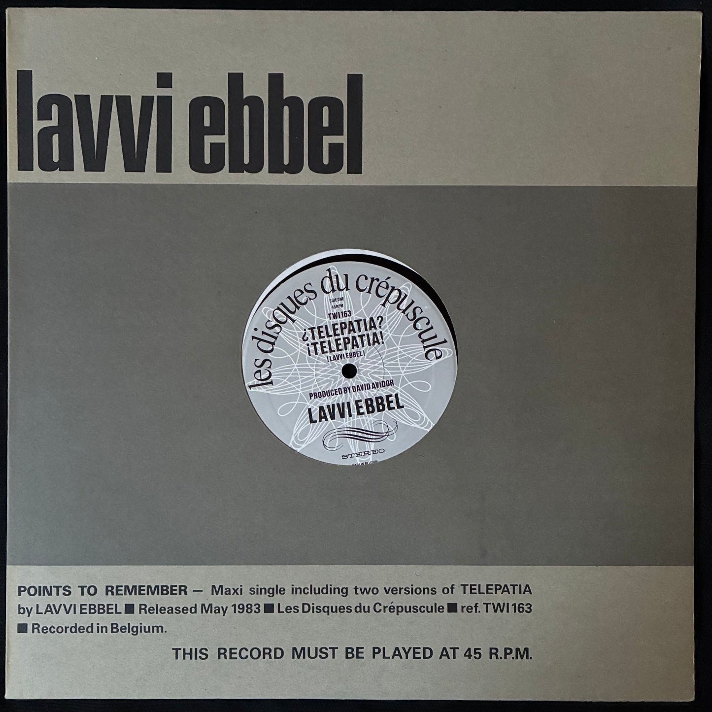 LAVVI EBBEL - ?TELEPATIA? !TELEPATIA! (USED VINYL 1983 BENELUX M-/M-)