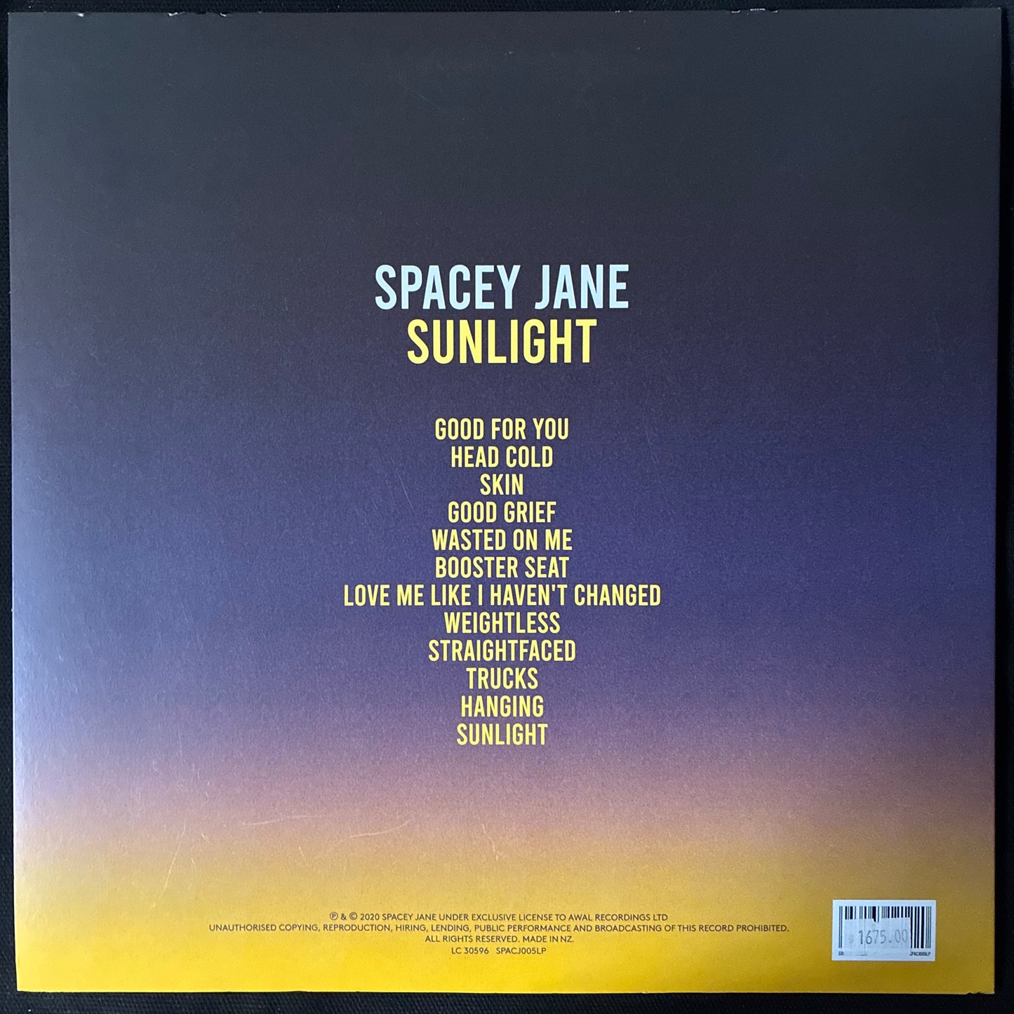 SPACEY JANE - SUNLIGHT (USED VINYL 2020 AUS/NZ M-/M-)