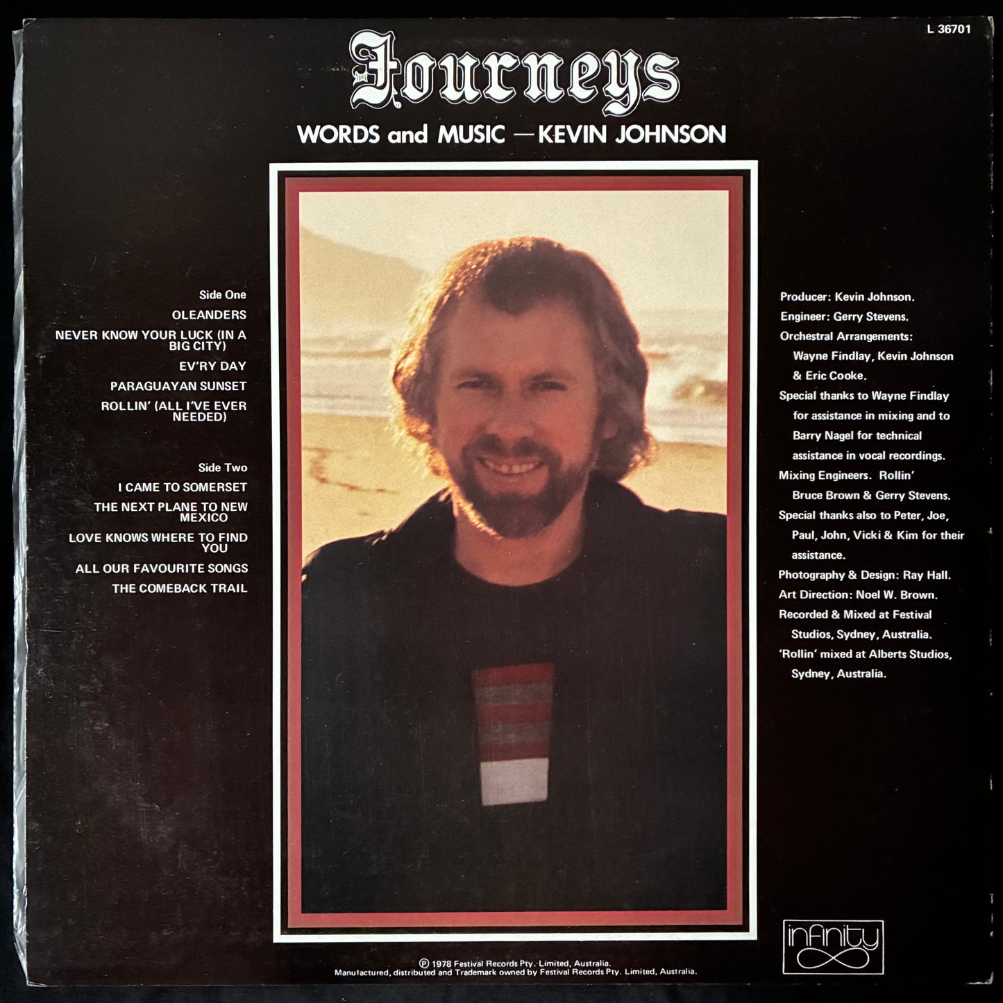KEVIN JOHNSON - JOURNEYS (USED VINYL 1978 AUS M-/EX)