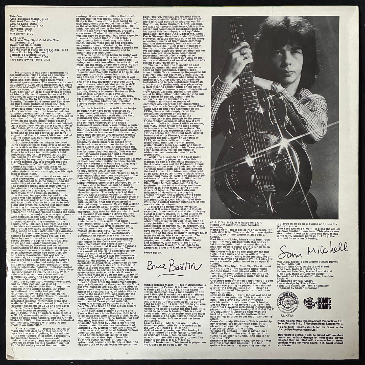 SAM MITCHELL - BOTTLENECK/SLIDE GUITAR (USED VINYL 1976 UK M-/EX)
