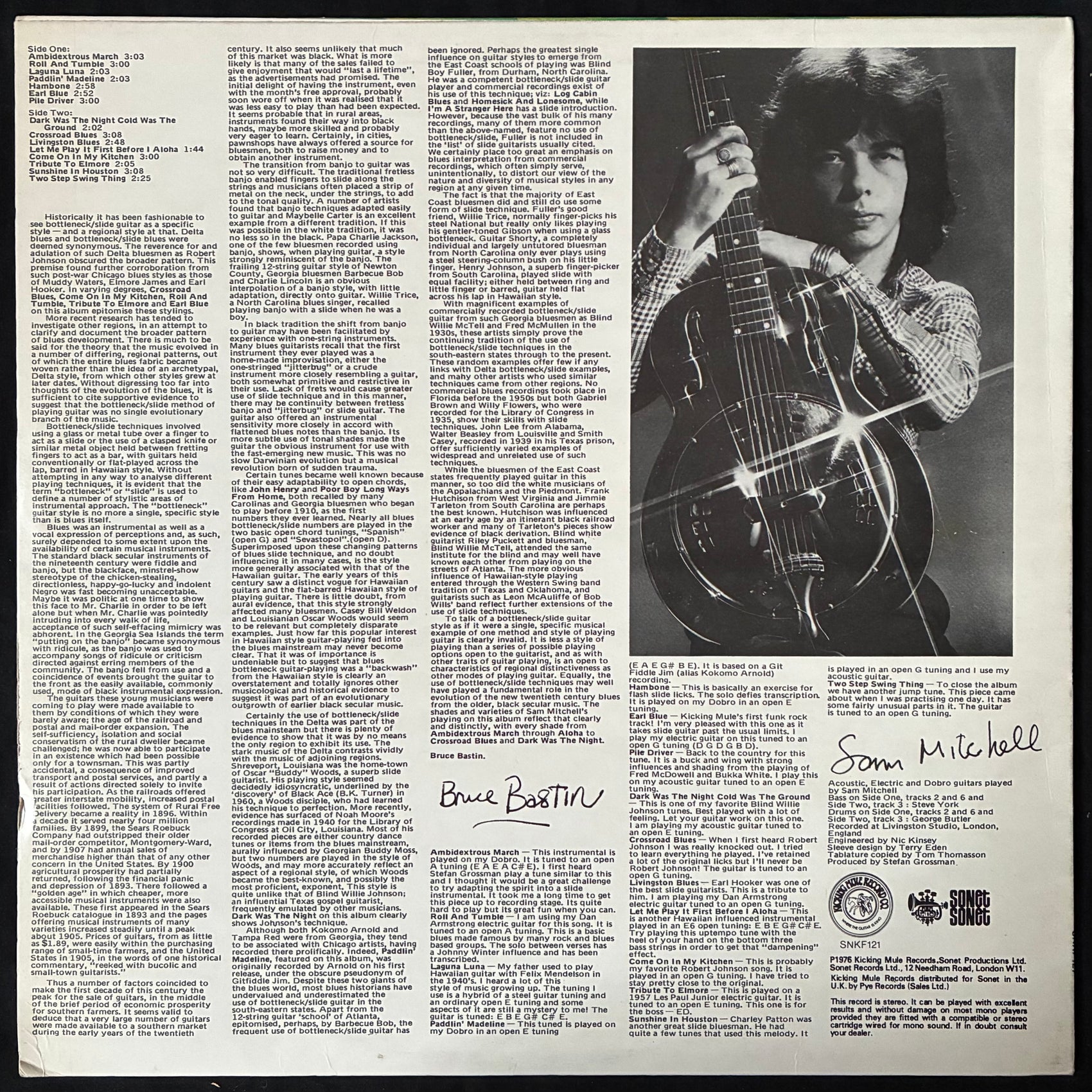 SAM MITCHELL - BOTTLENECK/SLIDE GUITAR (USED VINYL 1976 UK M-/EX)
