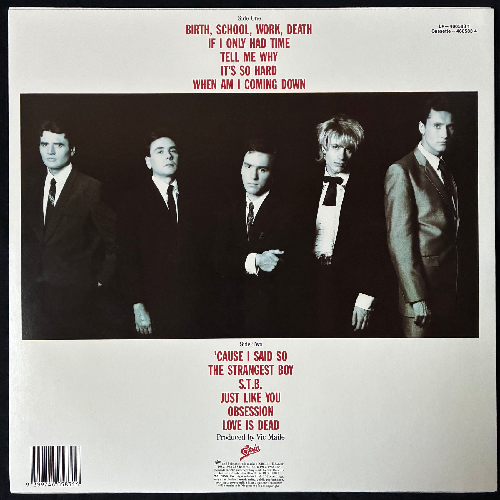 GODFATHERS - BIRTH, SCHOOL, WORK, DEATH (USED VINYL 1987 AUS M-/M-)