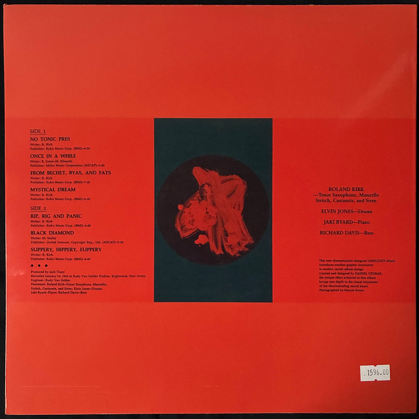 ROLAND KIRK QUARTET FEATURING ELVIN JONES - RIP, RIG & PANIC (USED VINYL 2024 EU M-/M-)