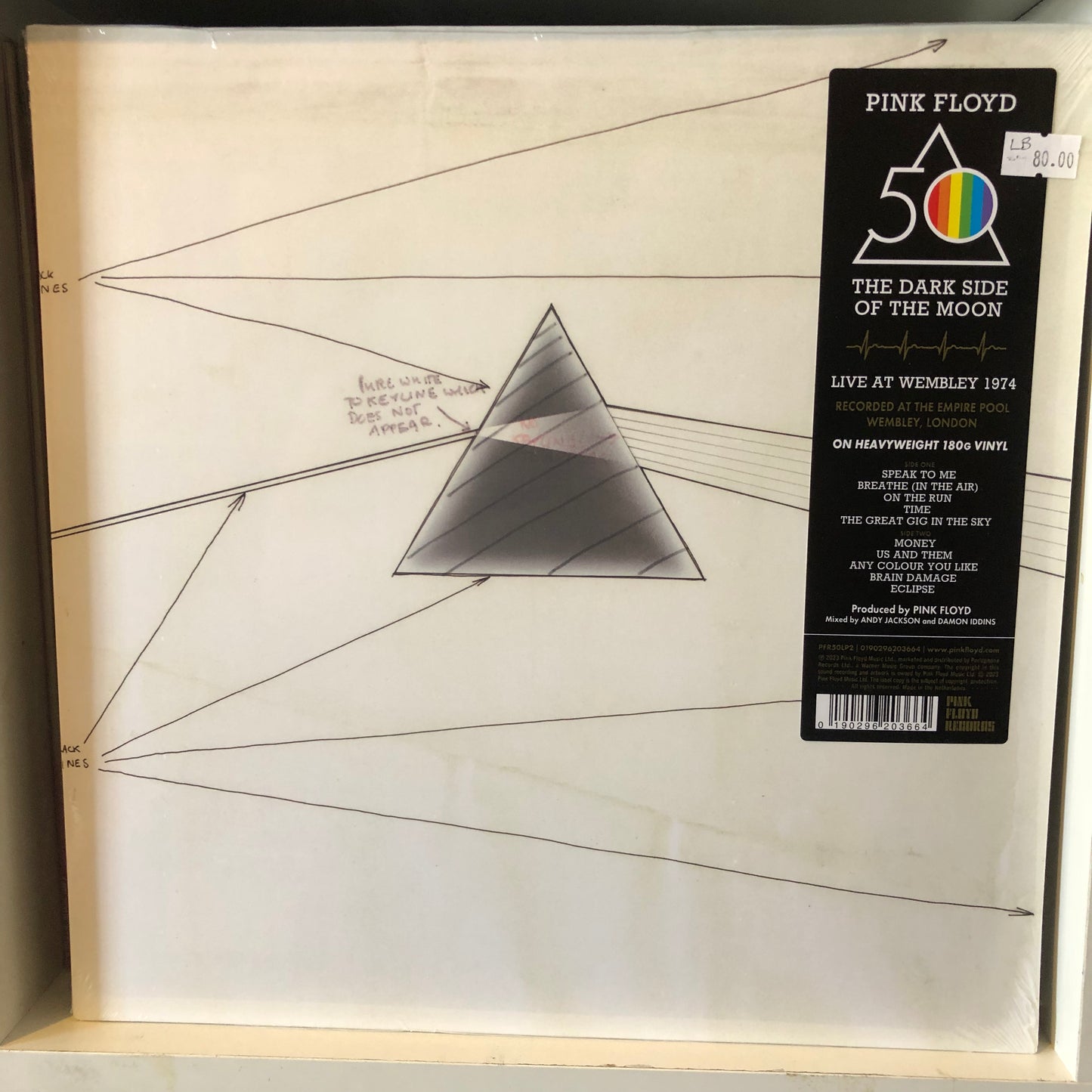 PINK FLOYD - THE DARK SIDE OF THE MOON (LIVE AT WEMBLEY) VINYL