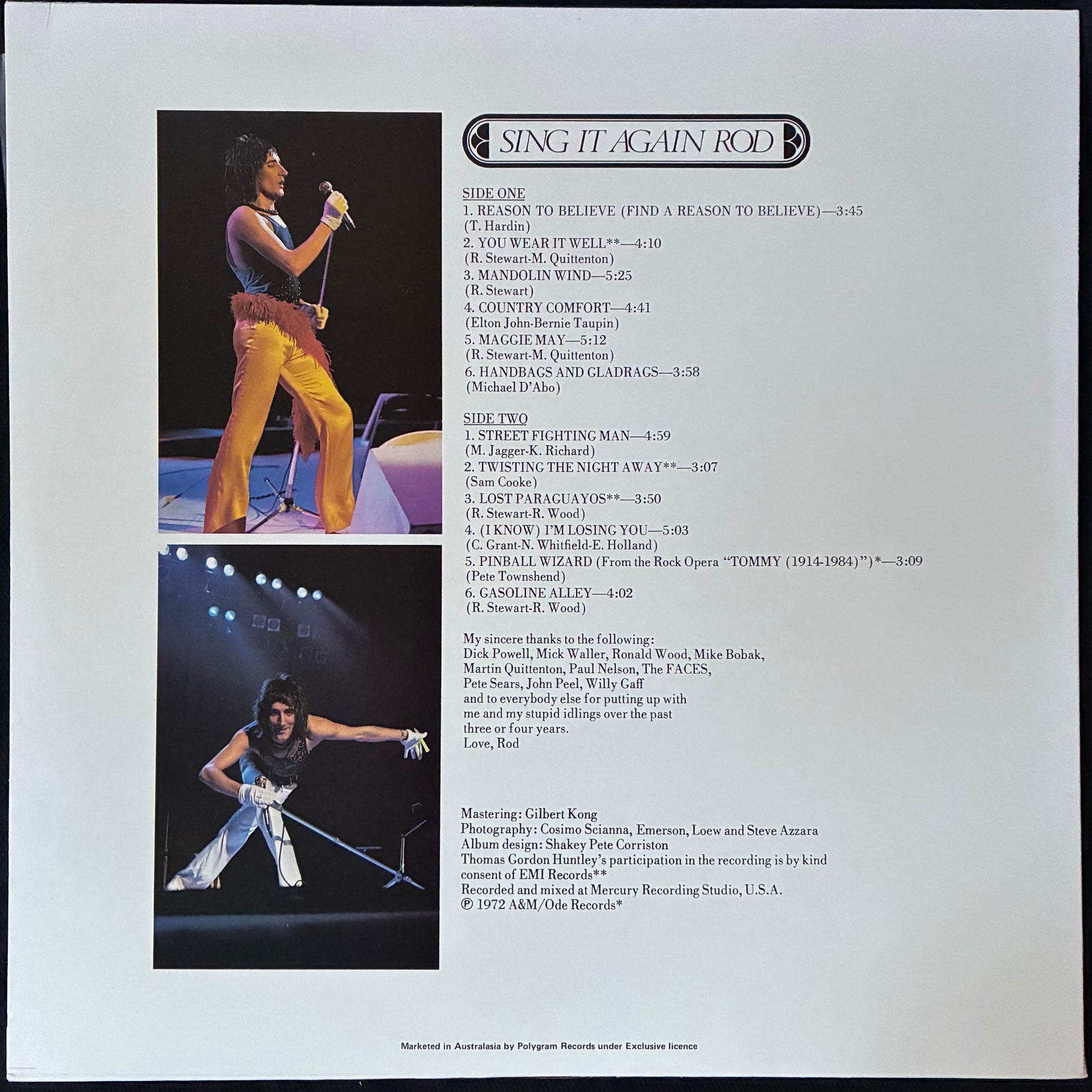 ROD STEWART - SING IT AGAIN ROD (USED VINYL 1980 AUS M-/M-)