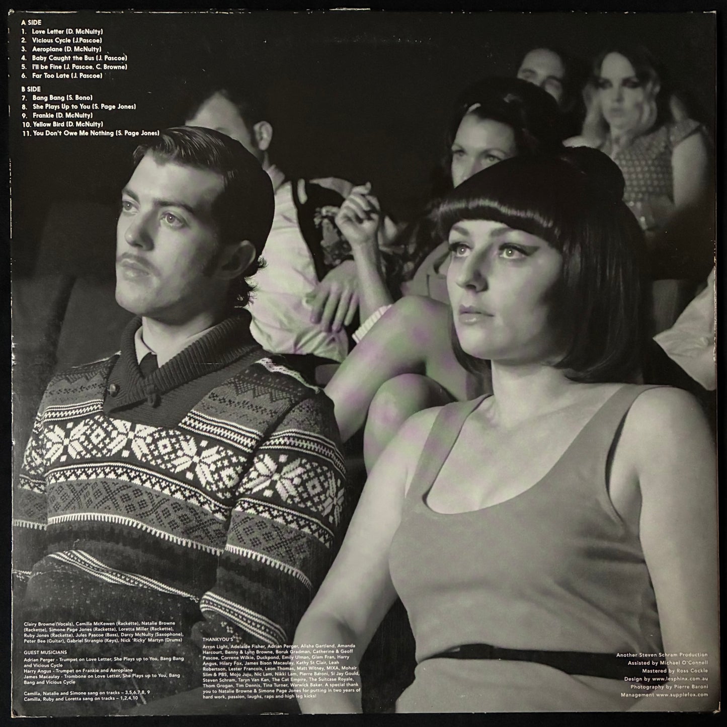 CLAIRY BROWNE & THE BANGIN' RACKETTES - BABY CAUGHT THE BUS (WHITE COLOURED) (USED VINYL 2011 AUS M-/EX+)