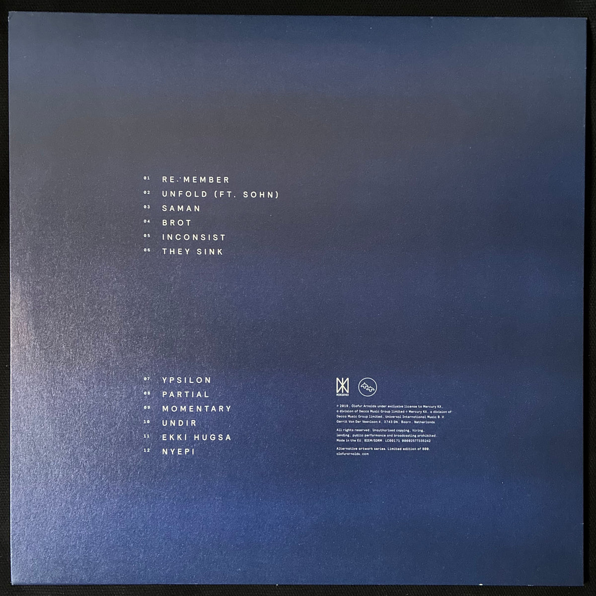 OLAFUR ARNALDS - RE:MEMBER (USED VINYL 2019 EU M-/M-)