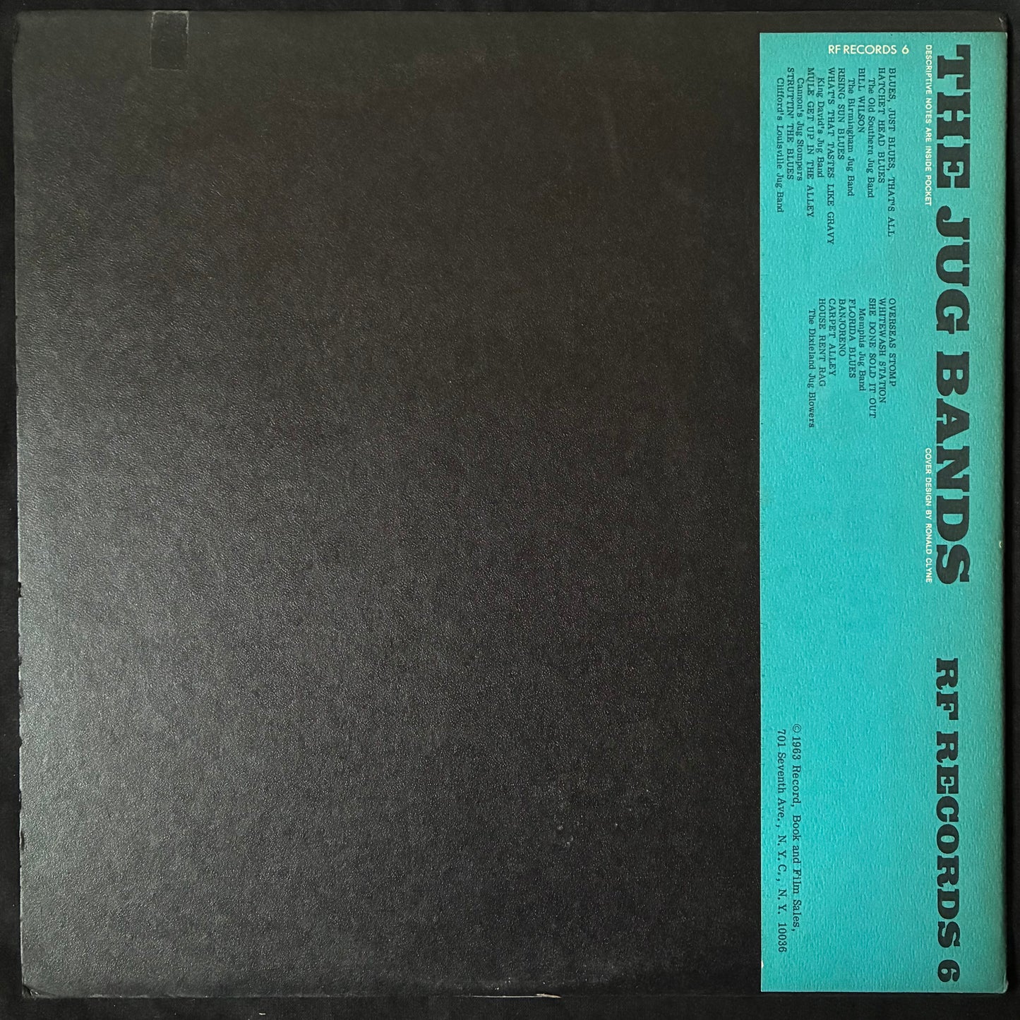 VARIOUS - THE JUG BANDS (USED VINYL 1969 US EX+/EX-)