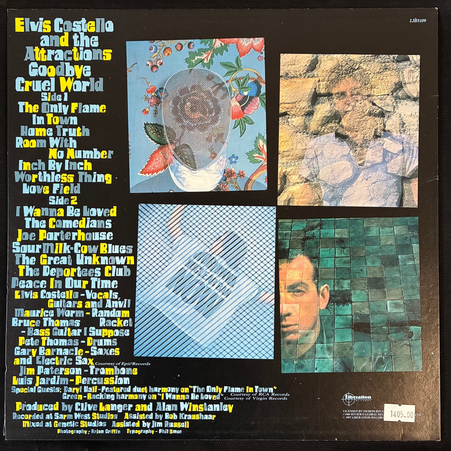 ELVIS COSTELLO AND THE ATTRACTIONS - GOODBYE CRUEL WORLD (USED VINYL 1987 AUS M-/EX+)