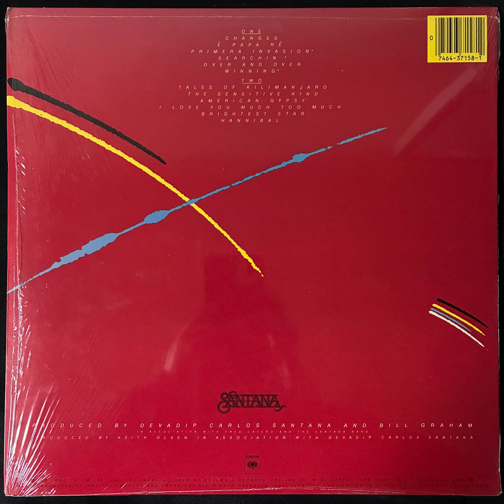 SANTANA - ZEBOP! (USED VINYL 1981 US M-/M-)