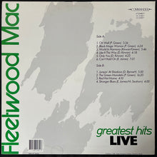 Load image into Gallery viewer, FLEETWOOD MAC - GREATEST HITS LIVE (USED VINYL 1988 GERMANY M-/EX+)
