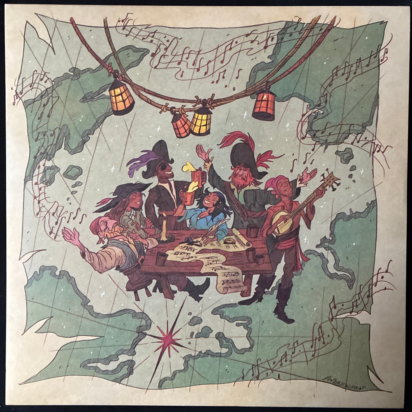 ROBIN BEANLAND & CHLOE KWOK - SHANTIES OF THE SEA OF THIEVES (BLUE COLOURED) (USED VINYL 2025 M-/M-)