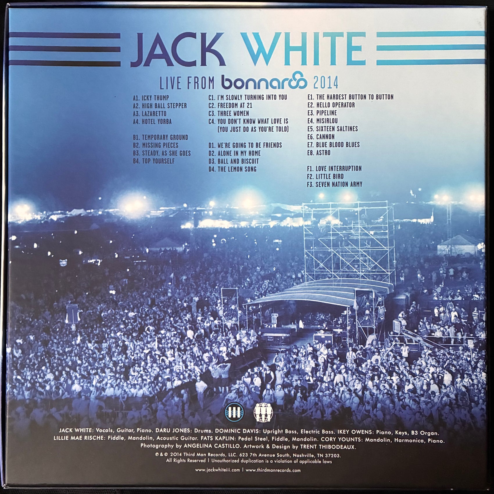 JACK WHITE - LIVE FROM BONNAROO 2014 (3LP+DVD+EPHEMERA) (USED VINYL SET 2014 US M-/M-)