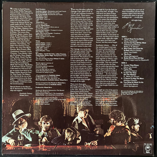SOUTHSIDE JOHNNY AND THE ASBURY JUKES - I DON'T WANNA GO HOME (USED VINYL 1976 US M-/EX+)
