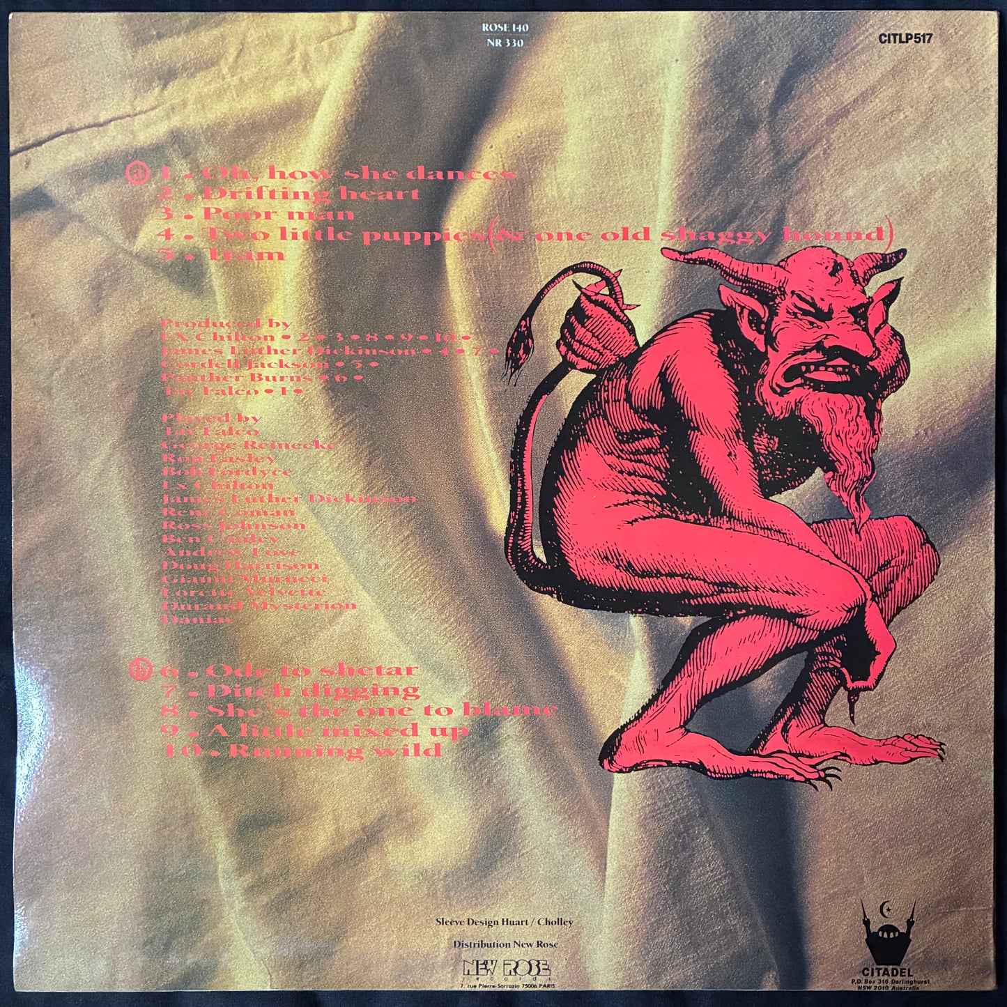 TAV FALCO PANTHER BURNS - RED DEVIL (RED COLOURED) (USED VINYL 1988 AUS M-/EX-)