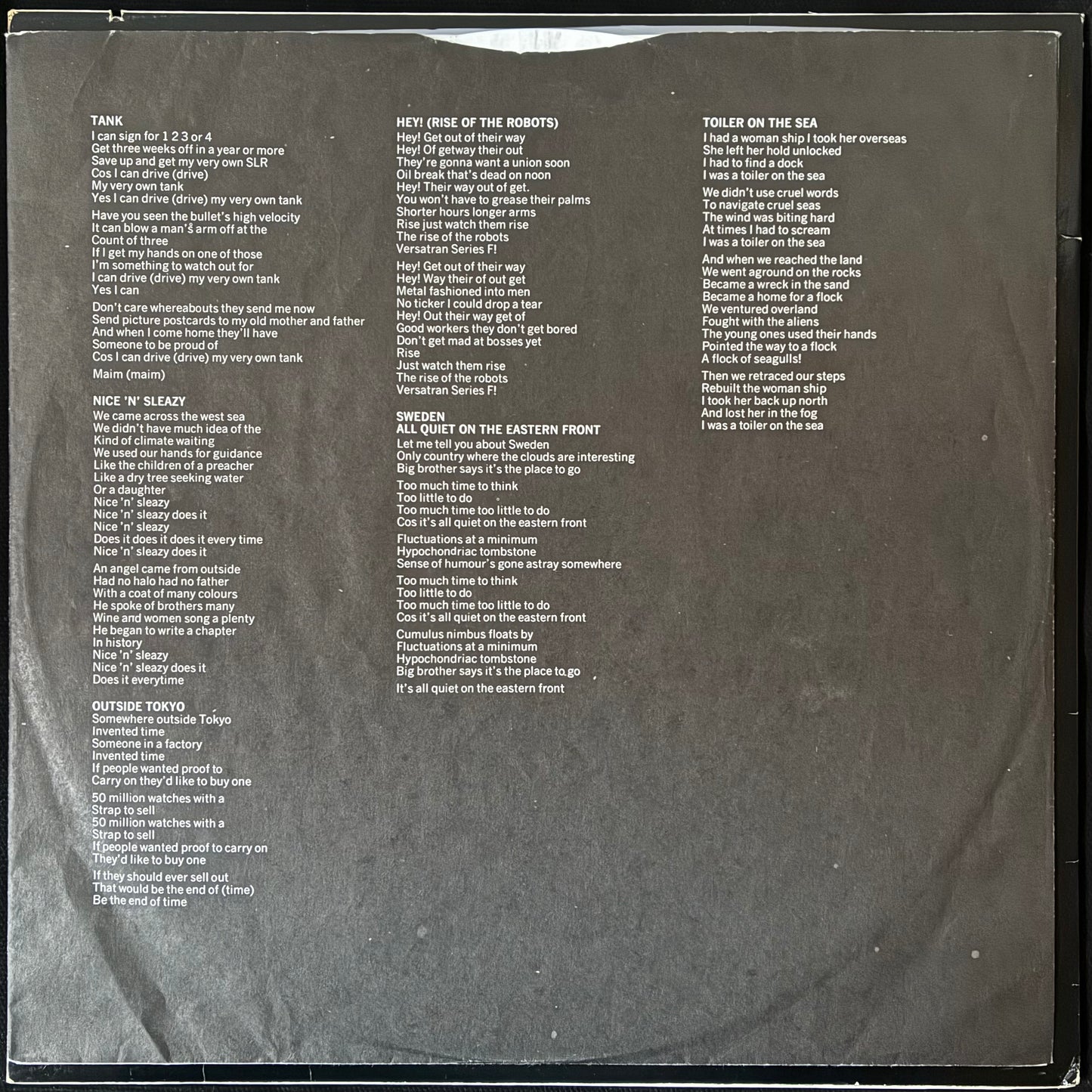 STRANGLERS - BLACK AND WHITE (GREY COLOURED) (USED VINYL 1978 US M-/EX)