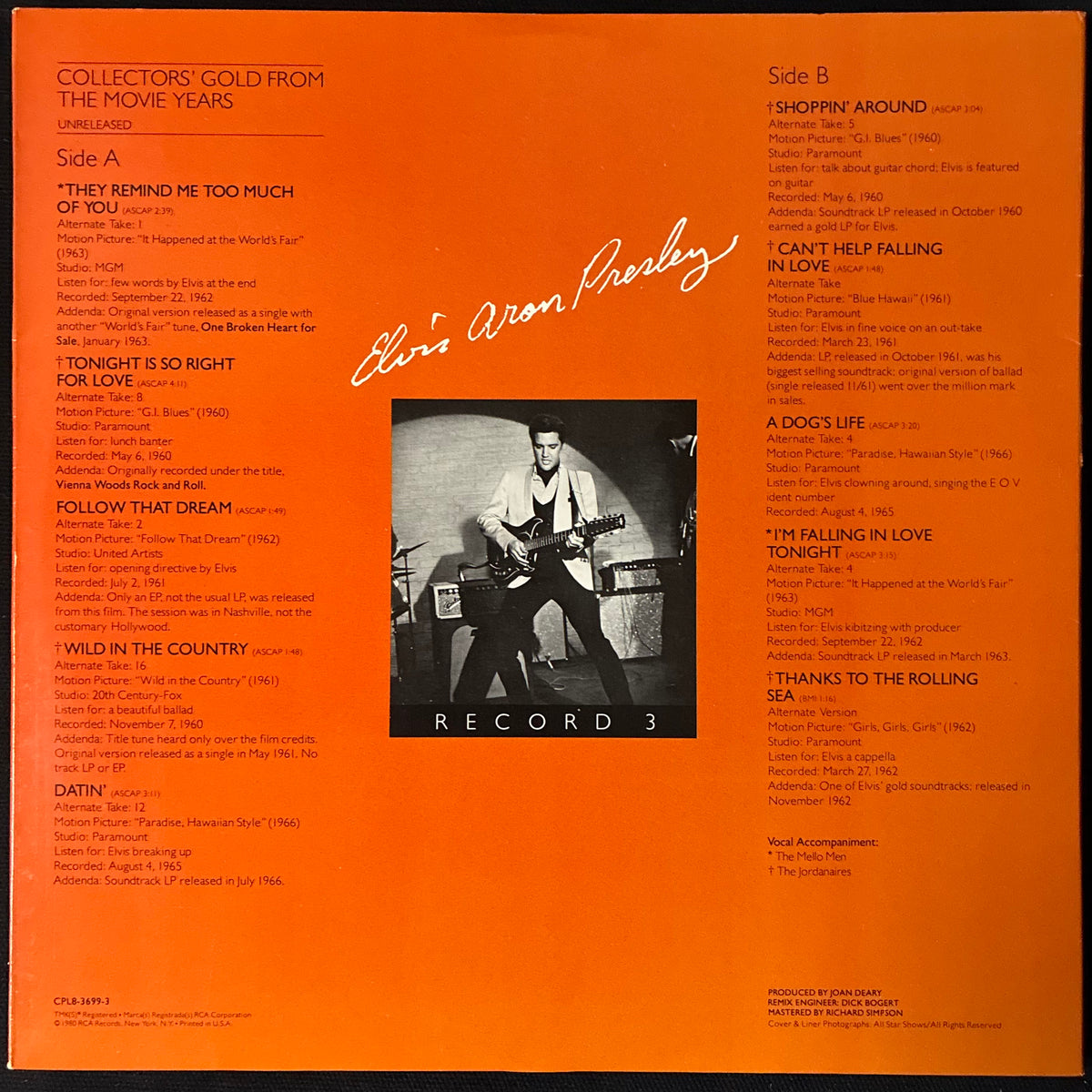 ELVIS PRESLEY - ELVIS ARON PRESLEY 1955-1980 : 25TH ANNIVERSARY (8LP BOX SET) (USED VINYL 1980 US M-/M-)