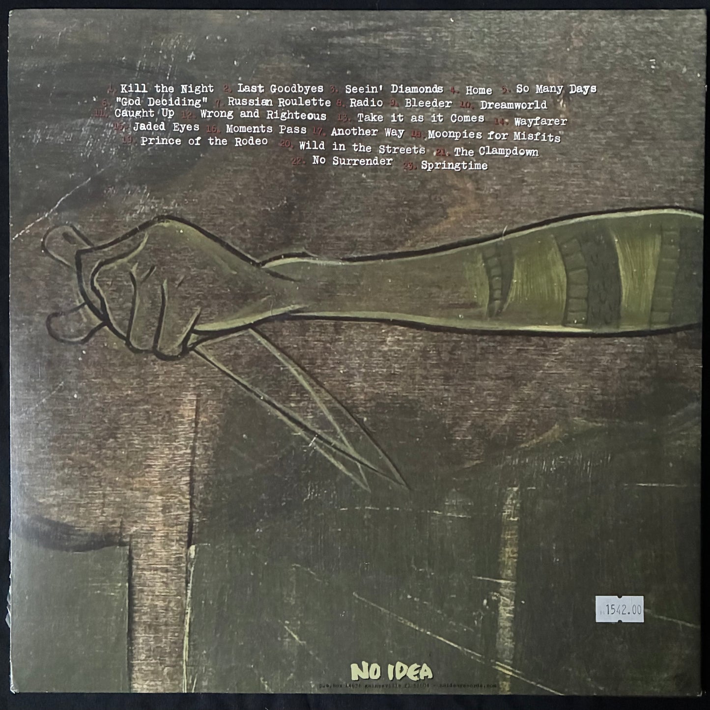 HOT WATER MUSIC - TILL THE WHEELS FALL OFF (2LP) (BLUE COLOURED) (USED VINYL 2008 US M-/EX)