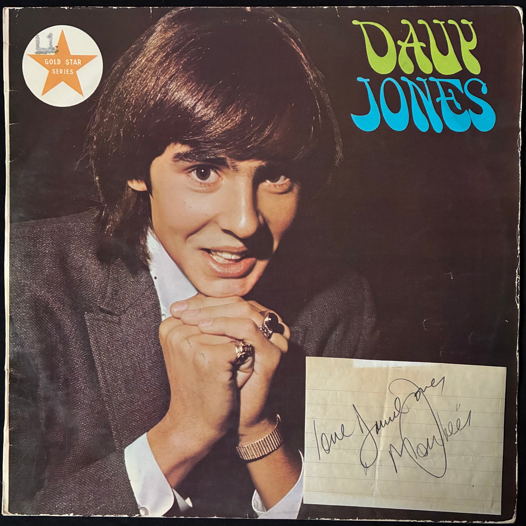DAVY JONES - DAVY JONES (LP+SIGNED PAPER) (USED VINYL 1967 AUS EX/EX-)