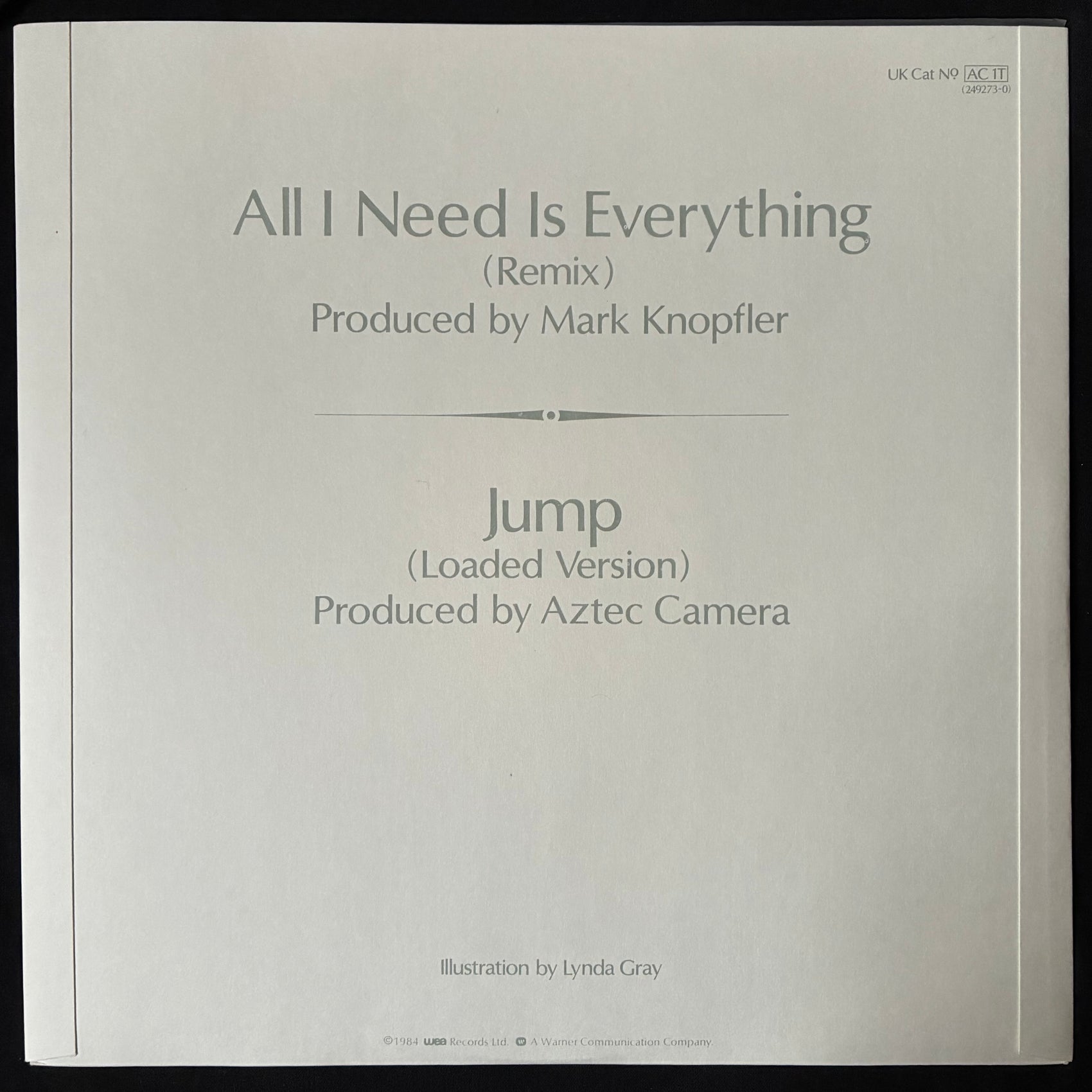 AZTEC CAMERA - ALL I NEED IS EVERYTHING (REMIX) (12") (USED VINYL 1984 US M-/M-)