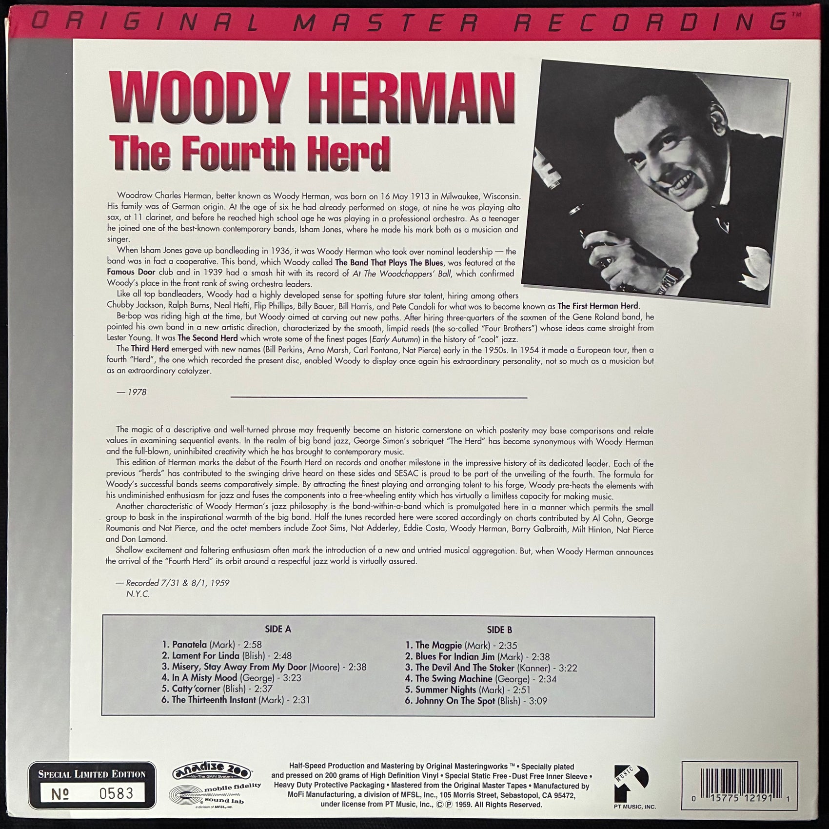 WOODY HERMAN - THE FOURTH HERD (MFSL) (200GM) (USED VINYL 1995 US M-/M-)
