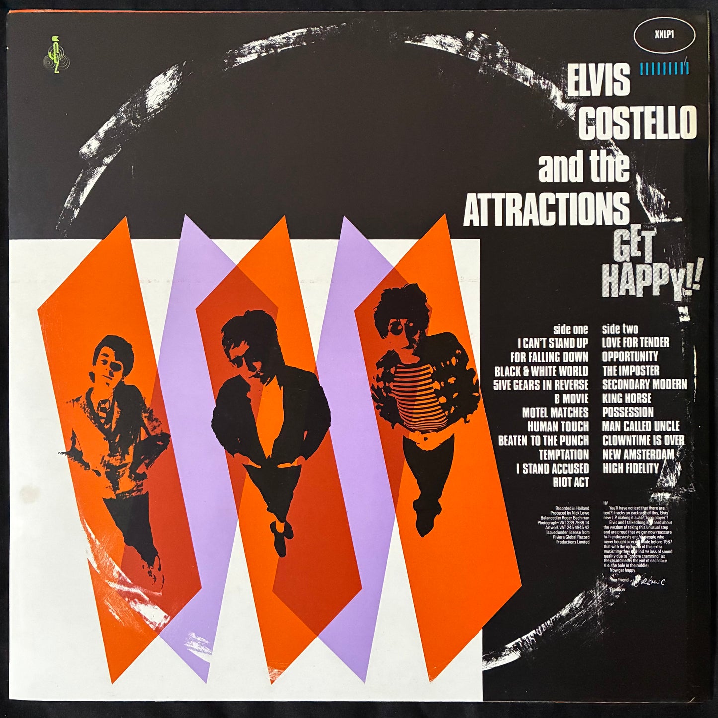 ELVIS COSTELLO AND THE ATTRACTIONS - GET HAPPY!! (FIRST PRESSING) (USED VINYL 1980 UK M-/EX+)