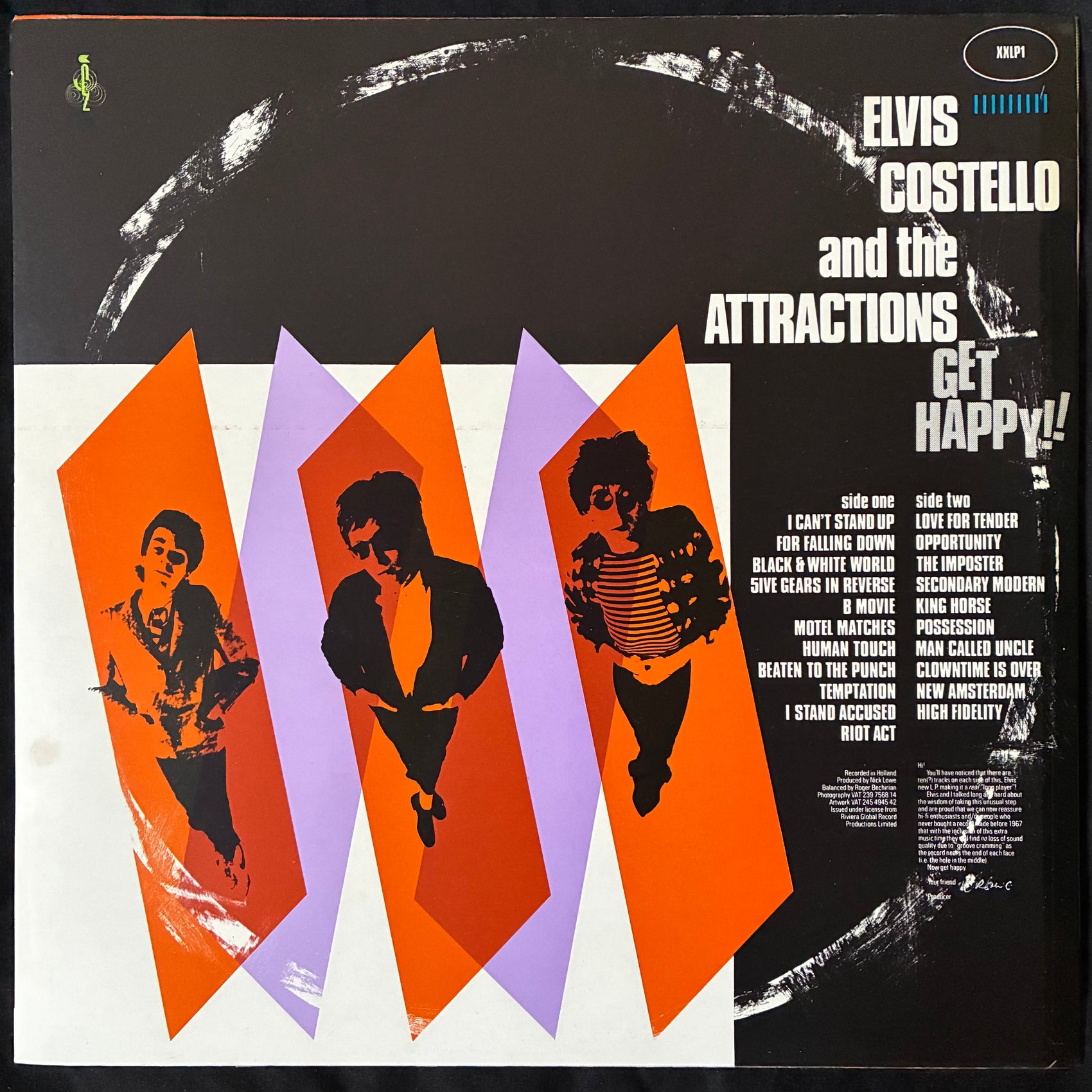 ELVIS COSTELLO AND THE ATTRACTIONS - GET HAPPY!! (FIRST PRESSING) (USED VINYL 1980 UK M-/EX+)