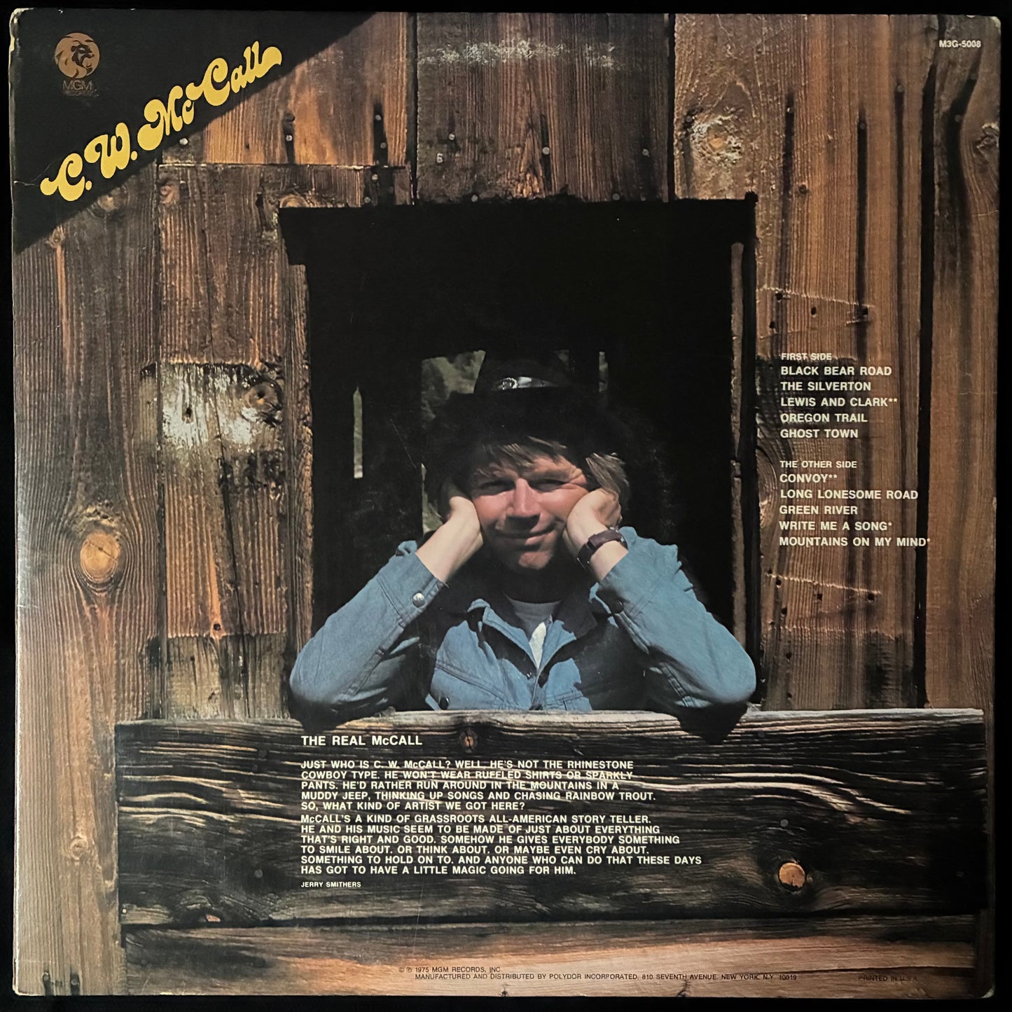 C.W. MCCALL - BLACK BEAR ROAD (USED VINYL 1975 US M-/EX+)