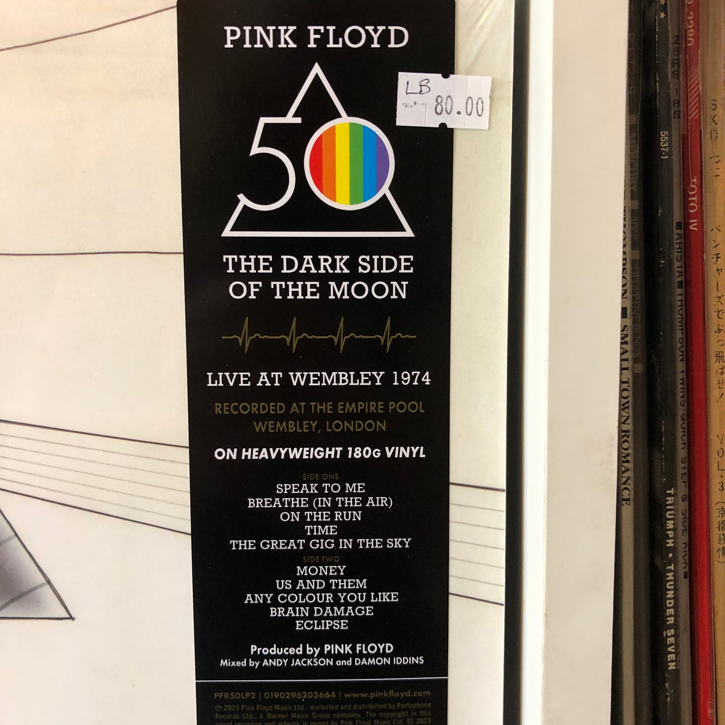 PINK FLOYD - THE DARK SIDE OF THE MOON (LIVE AT WEMBLEY) VINYL