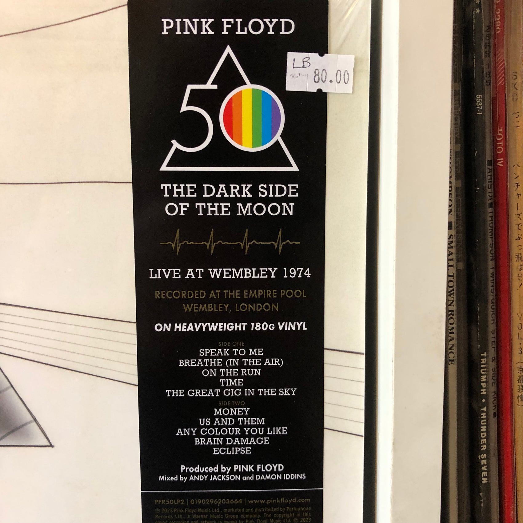PINK FLOYD - THE DARK SIDE OF THE MOON (LIVE AT WEMBLEY) VINYL