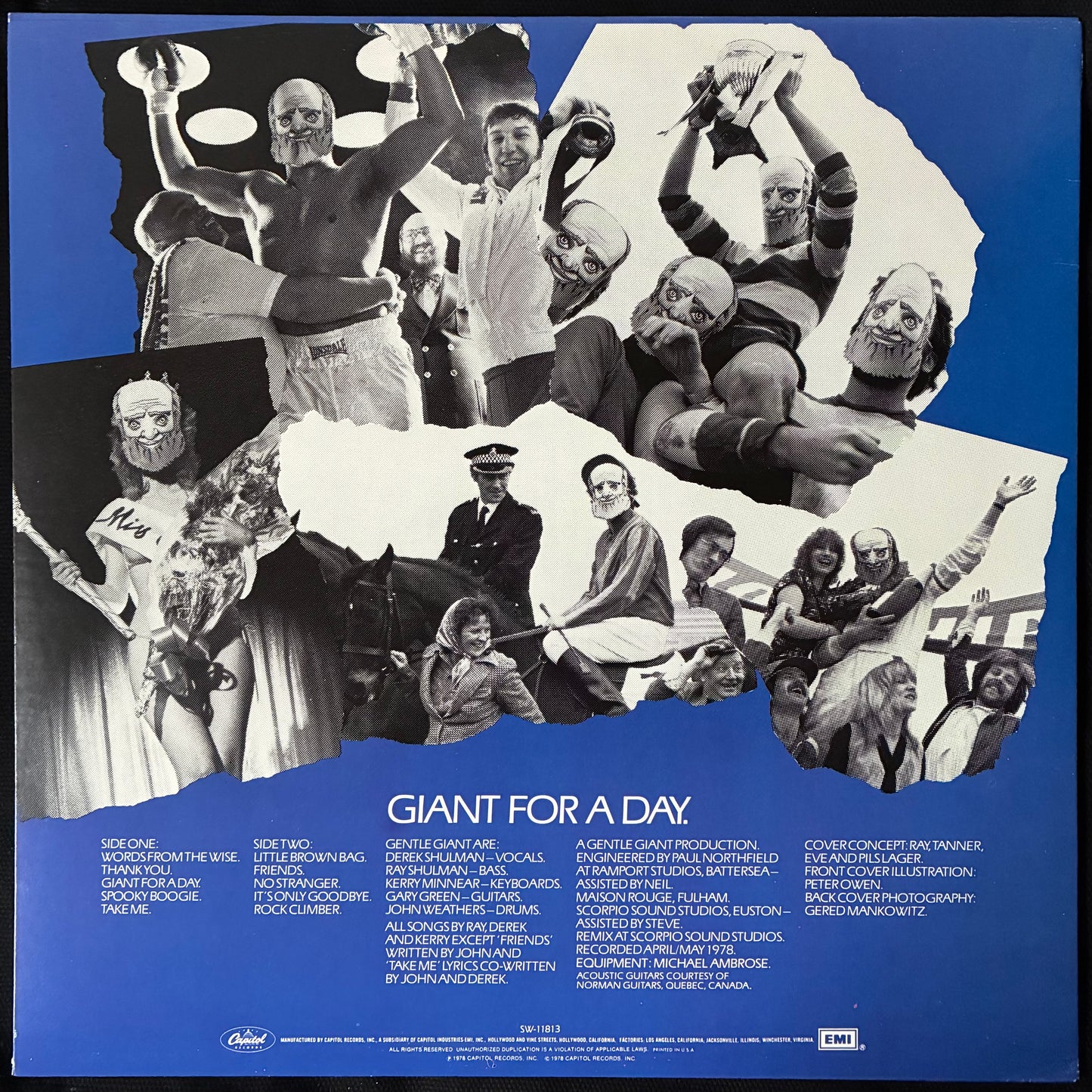 GENTLE GIANT - GIANT FOR A DAY! (USED VINYL 1978 US M-/M-)
