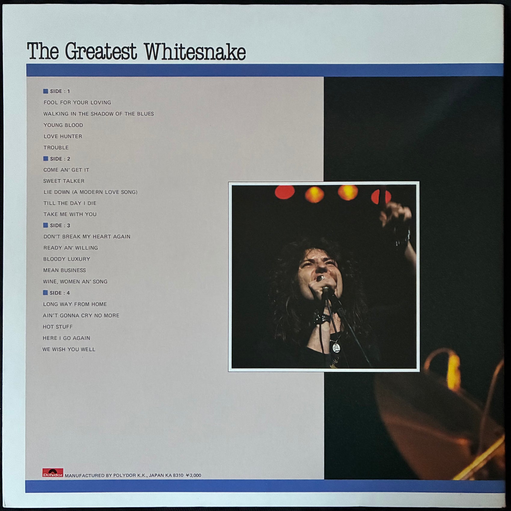 WHITESNAKE - THE GREATEST (USED VINYL 1983 JAPAN 2LP M-/M-)