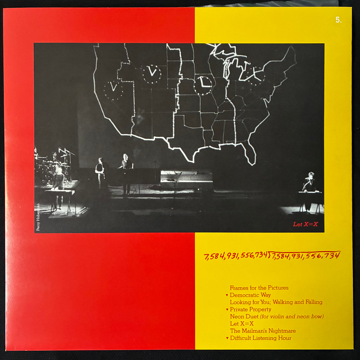 LAURIE ANDERSON - UNITED STATES LIVE (5LP BOX SET) (USED VINYL 1984 EU M-/M-/EX+)